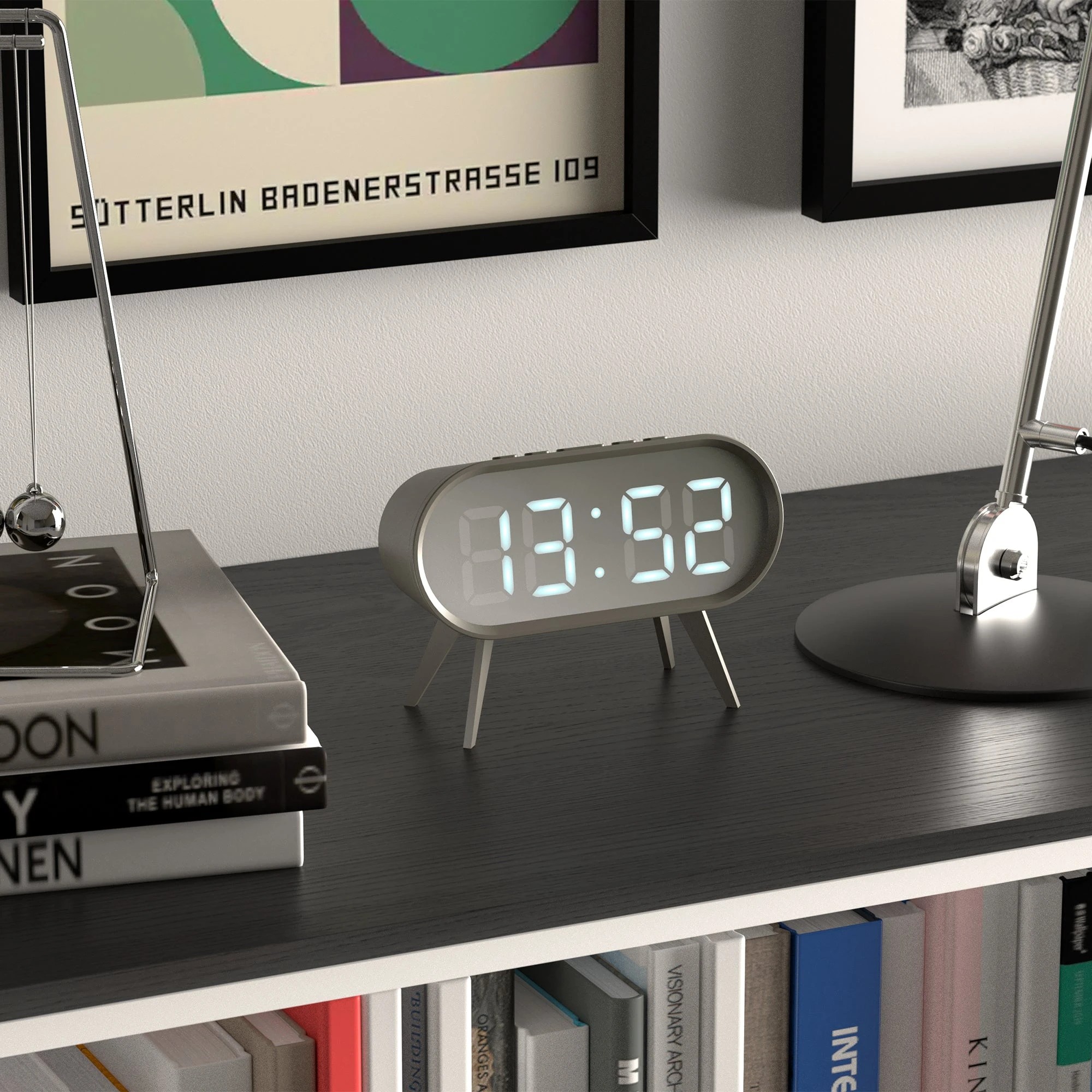 8 Newgate Space Hotel Cyborg Led Alarm Clock Grey - Grey, 8 of 9
