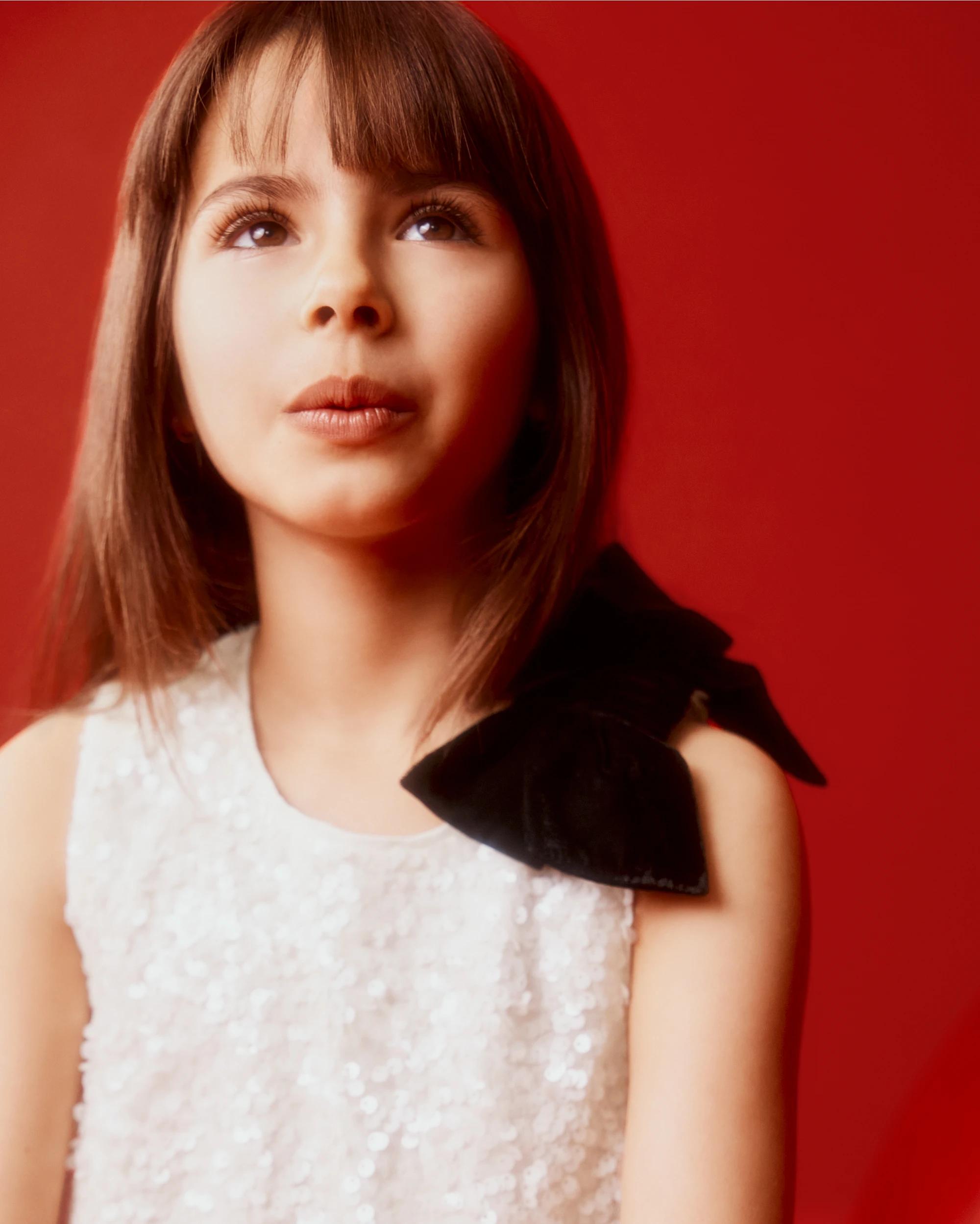 10 Target Sequin Velour Bow Occasion Dress CREAM, 10 of 10