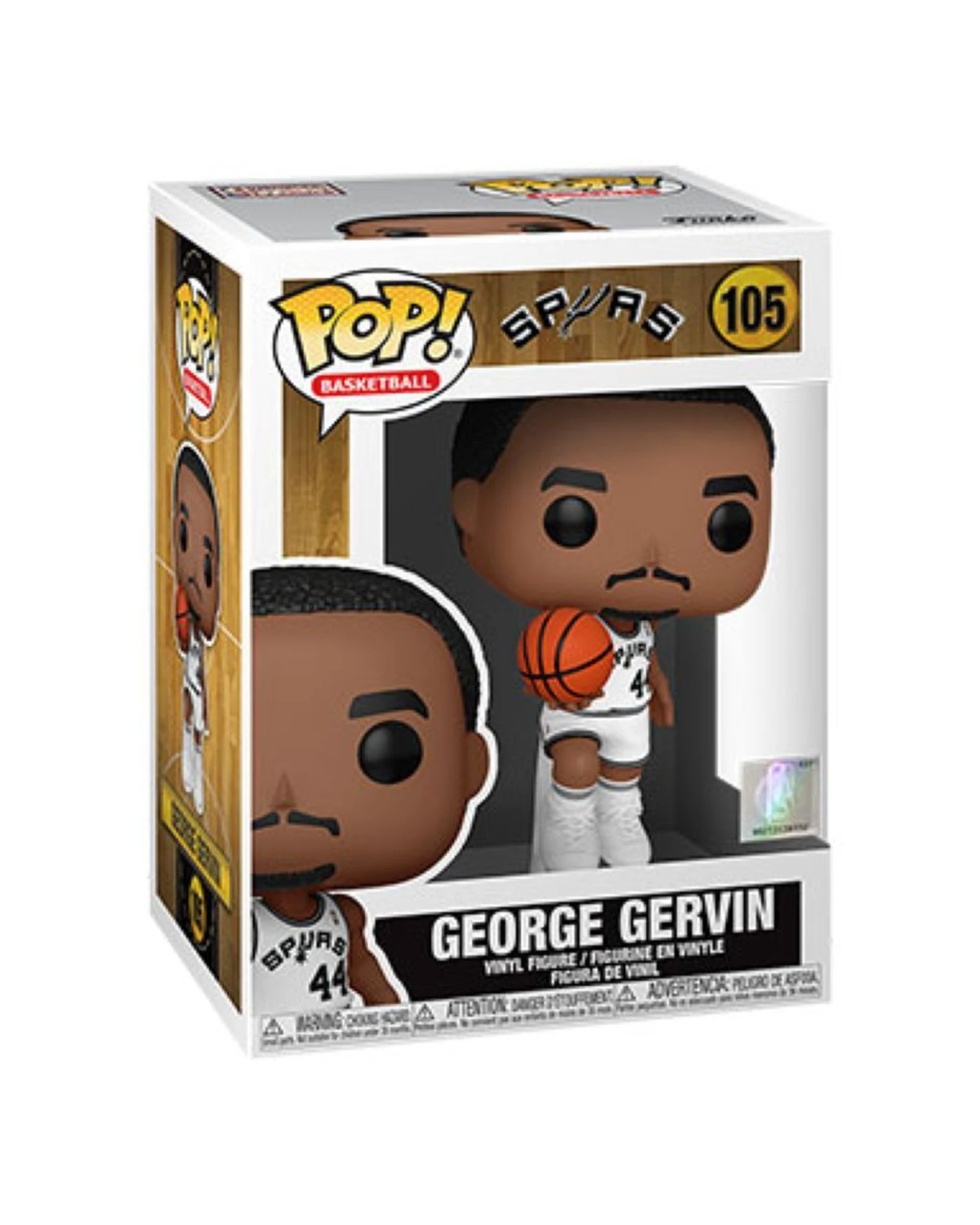 3 Pop NBA Legends George Gervin Pop Vinyl Figure 10cm Vinyl Action Figure - Multi, 3 of 3