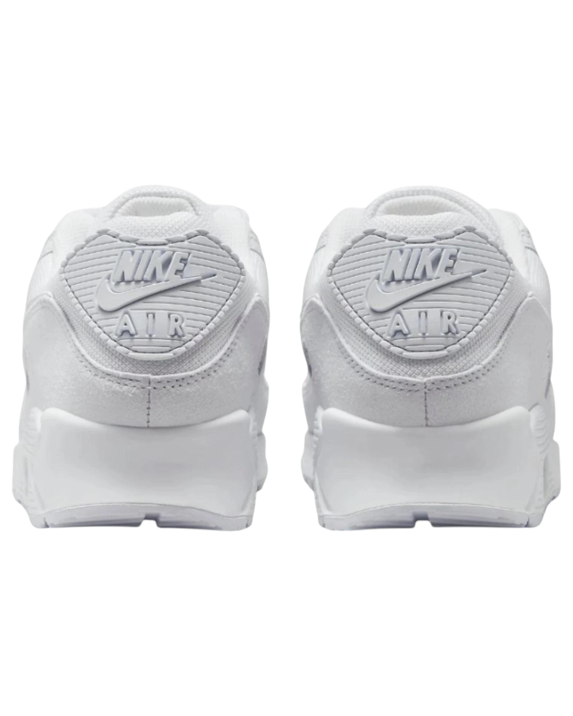 7 Nike Mens Air Max 90 Premium Triple White Athletic Shoes White, 7 of 8