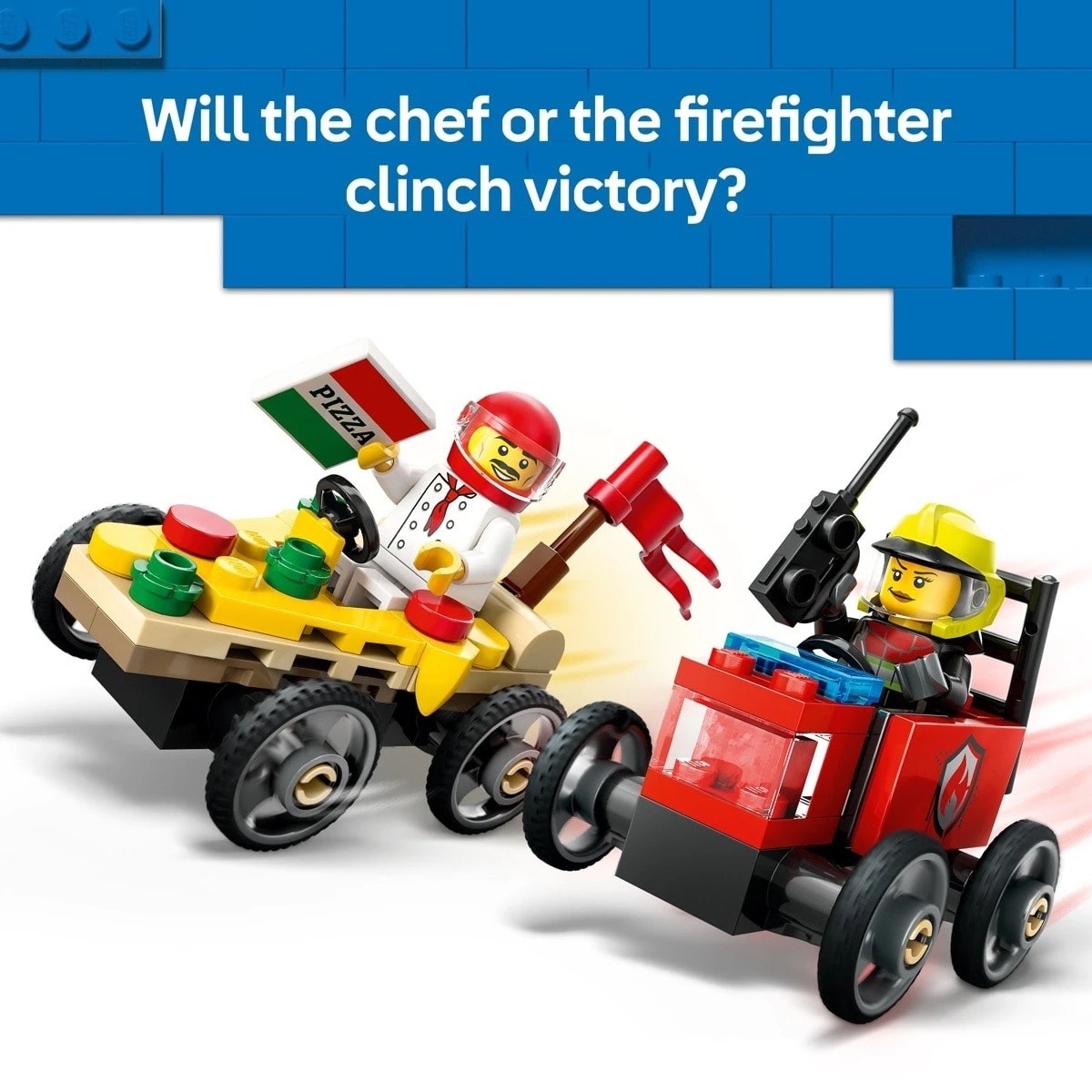 7 LEGO City Pizza vs. Fire Truck Race Car Pack 60458, 7 of 11