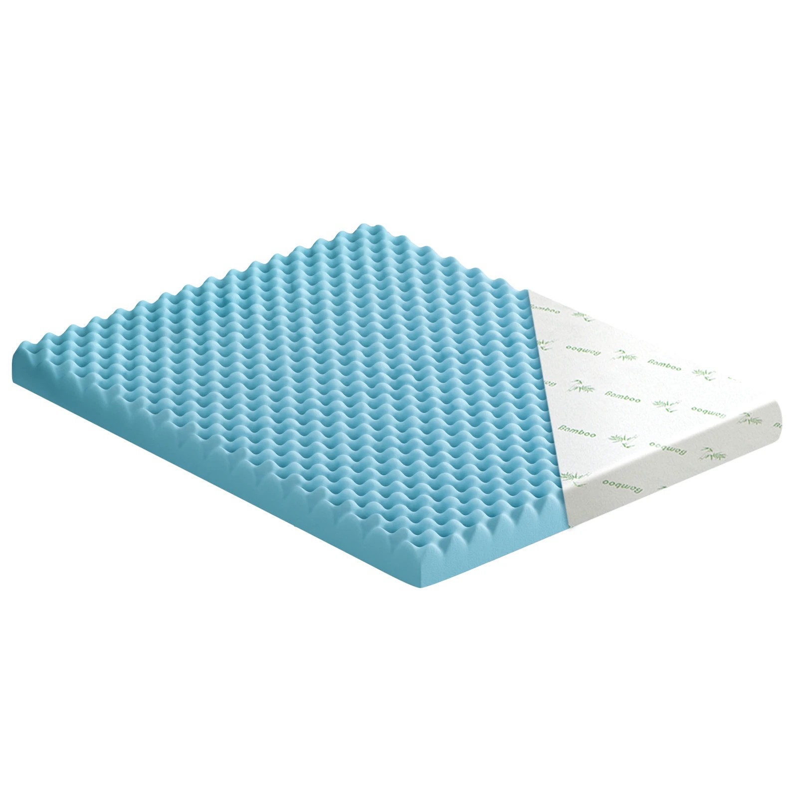 1 Starry Eucalypt Memory Foam Mattress Topper 10cm Airflow - Double Bed, 1 of 7