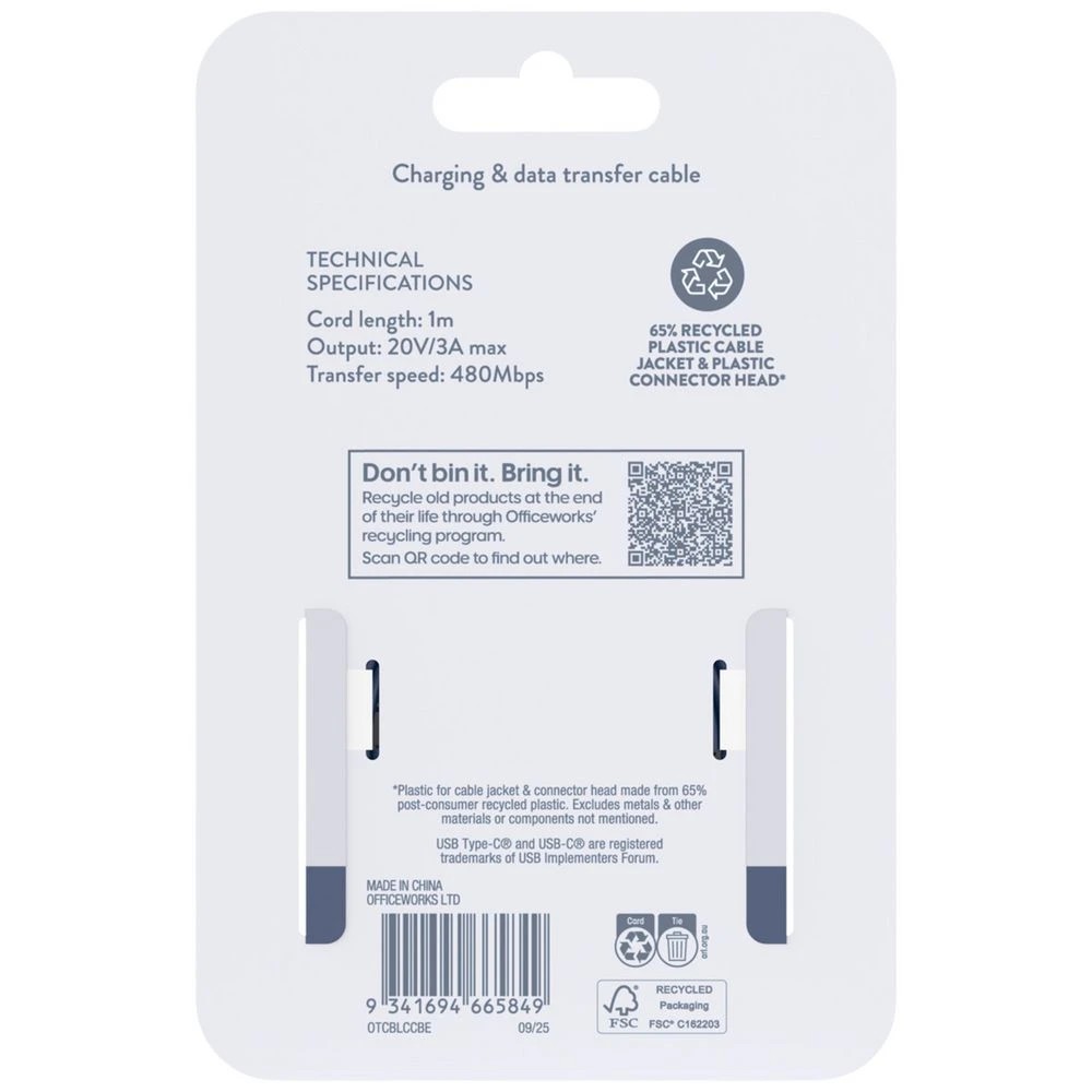 4 Otto USB-C Cable 1m Blue, 4 of 5