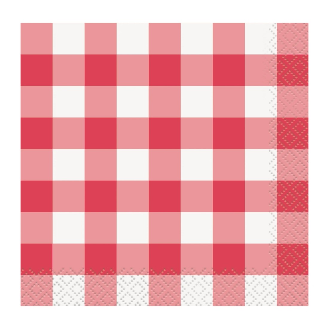 1 Unique Red Gingham Small Napkins (Pack of 16), 1 of 1