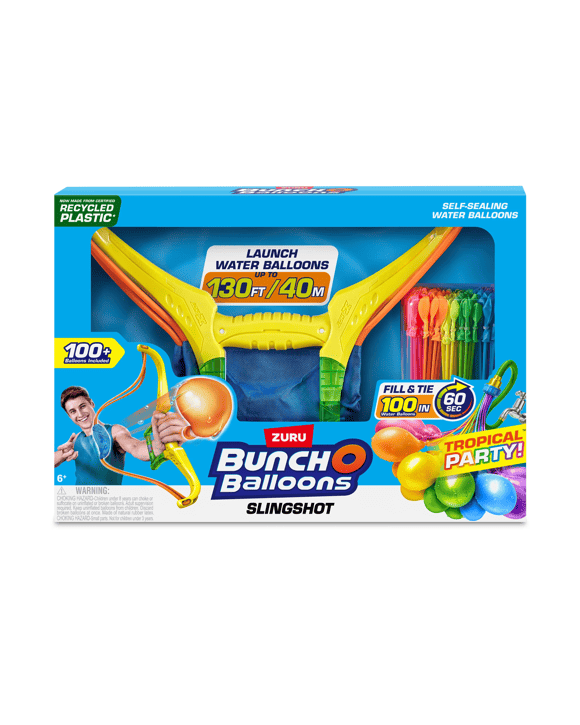 Zuru Bunch O Balloons Tropical Party! Slingshot and Self-Sealing Water Balloons Set