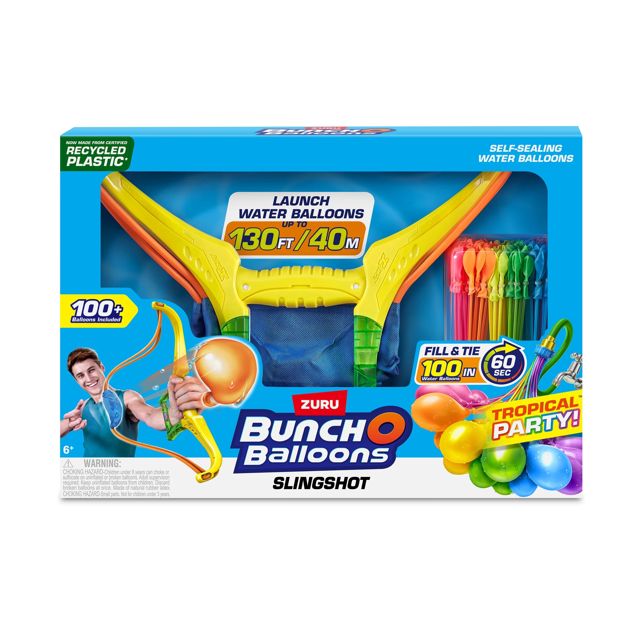 1 Zuru Bunch O Balloons Tropical Party! Slingshot and Self-Sealing Water Balloons Set, 1 of 7