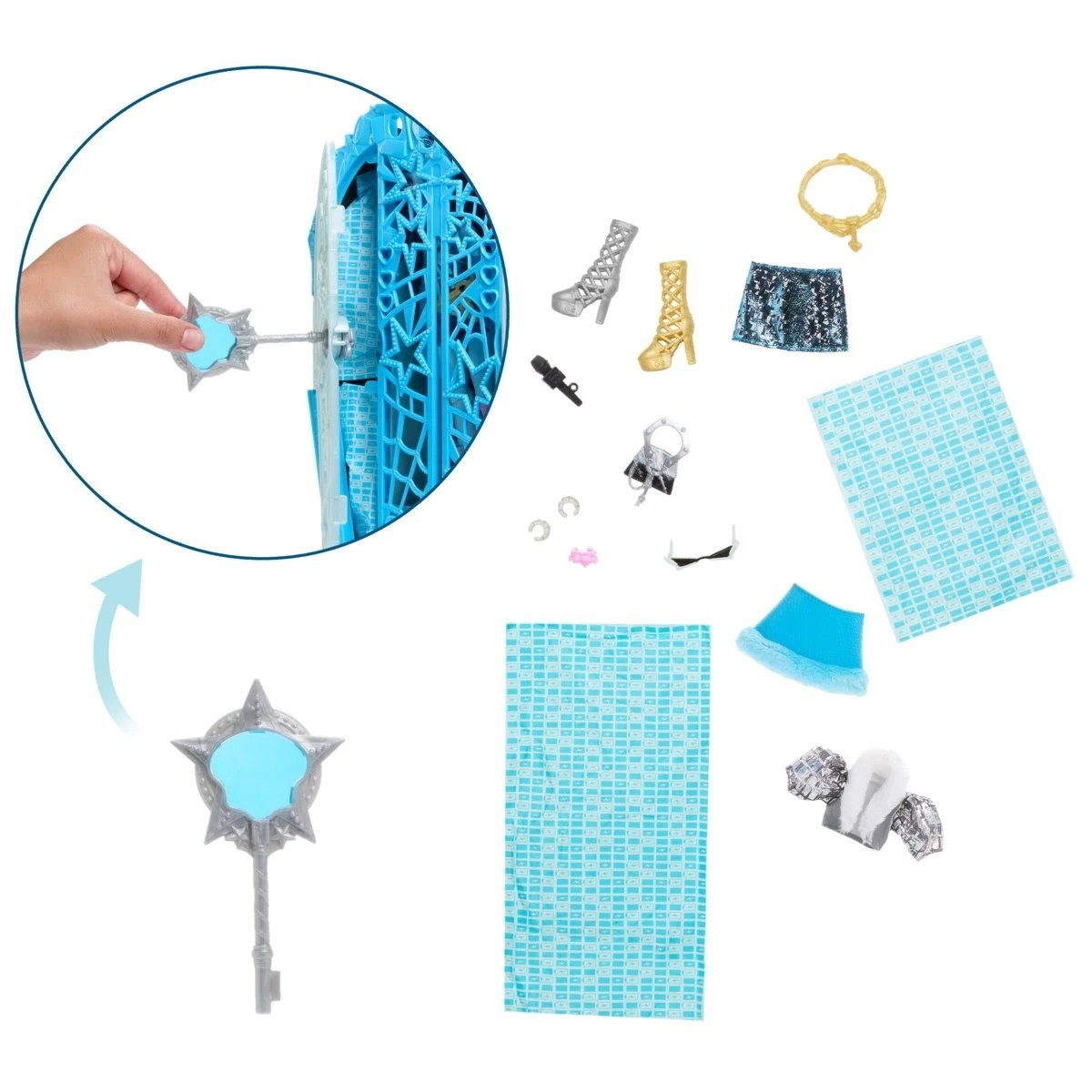 6 22 Piece Monster High Skulltimate Secrets Hauntlywood Mysteries Frankie Stein Doll, 6 of 7