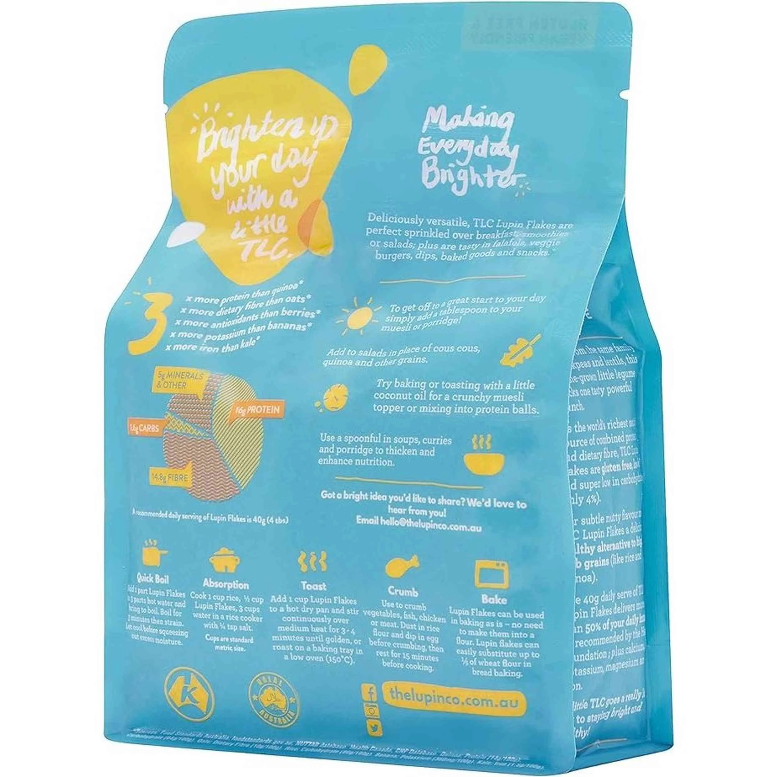 3 The Lupin Co. Lupin Flakes 400g, 3 of 4