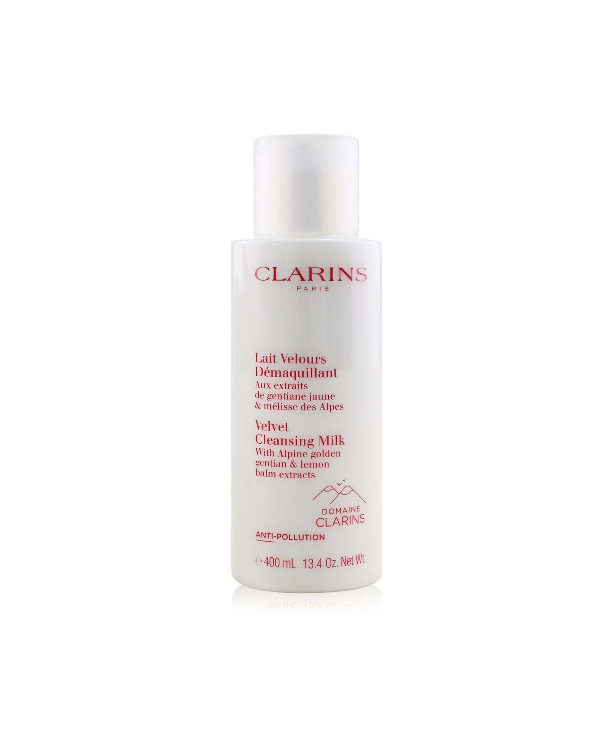 1 Clarins Velvet Cleansing Milk with Alpine Golden Gentian & Lemon Balm Extracts 400ml/13.4oz, 1 of 4