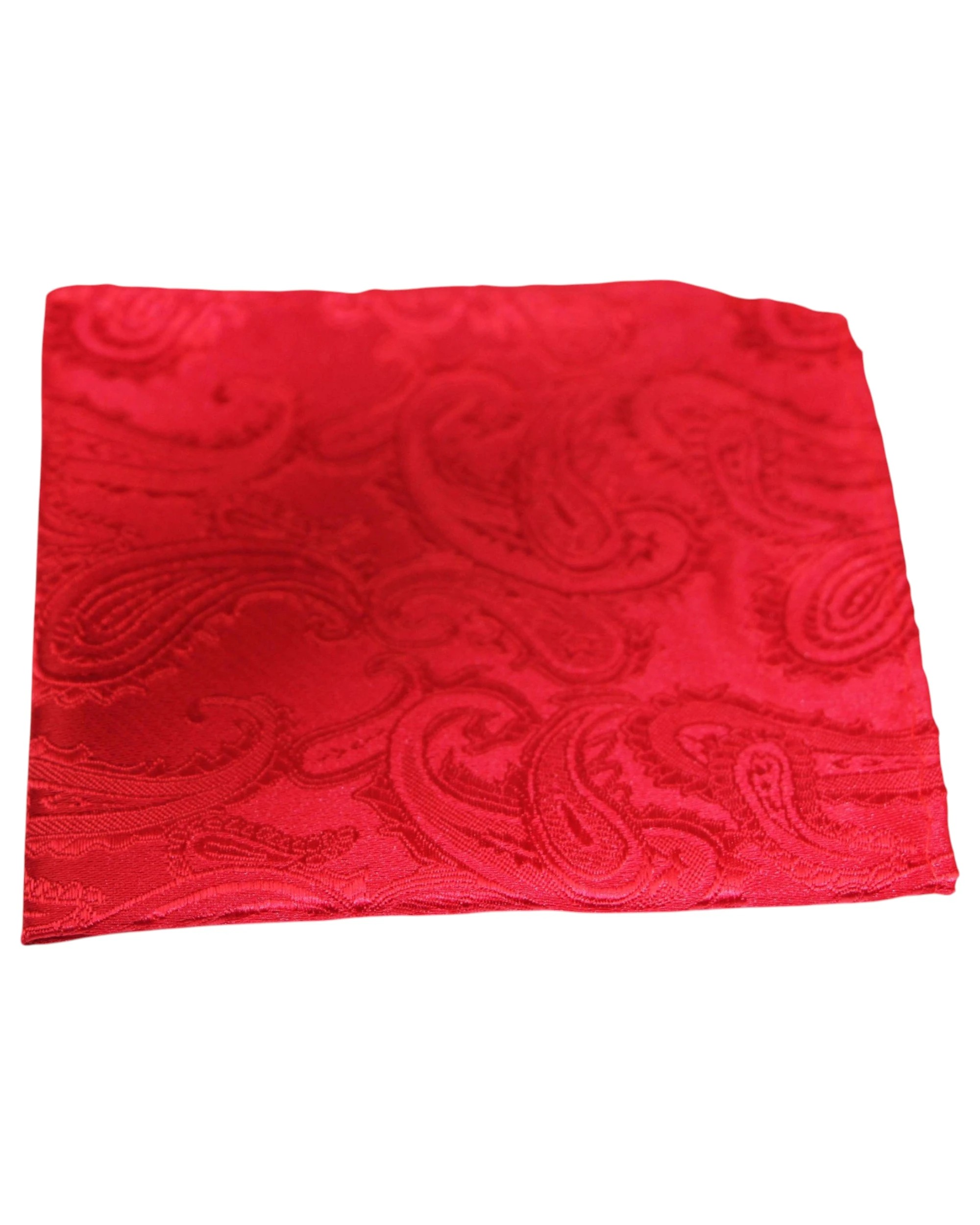 1 Zasel Mens Red Paisley Pocket Square - Multi, 1 of 3