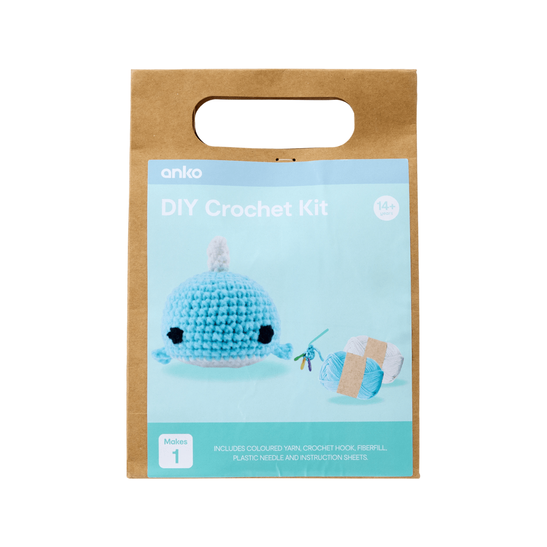 1 DIY Mini Crochet Kit - Whale, 1 of 3
