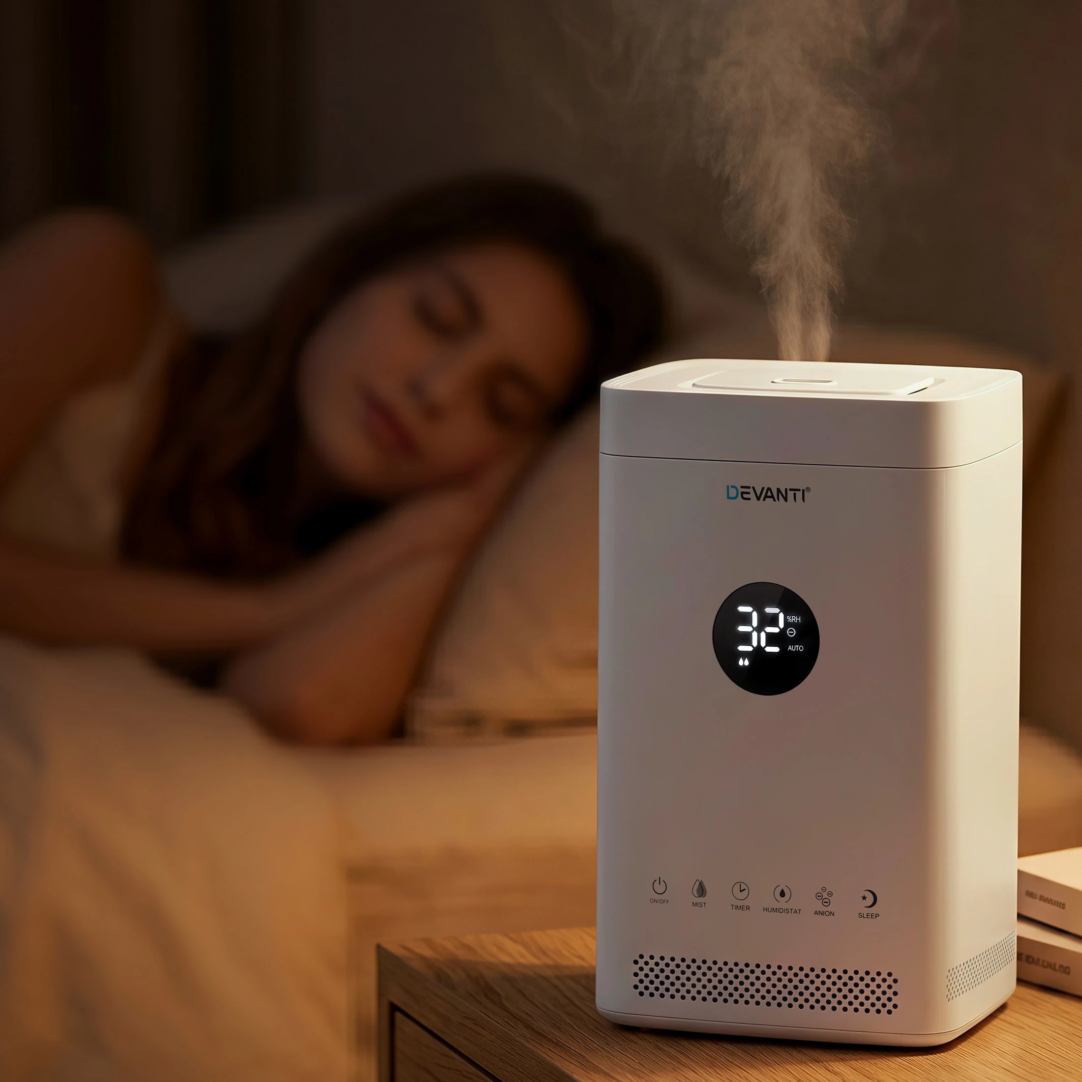 6 Devanti 5L Ultrasonic Humidifier and Air Purifier - White, 6 of 8