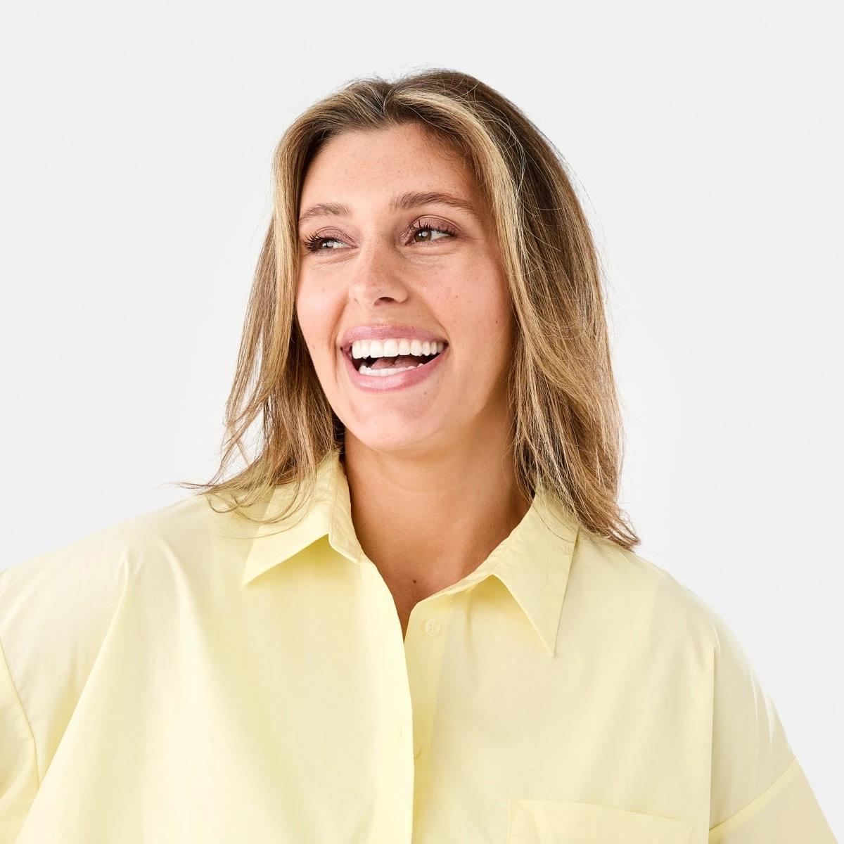 5 Long Sleeve Oversized Cotton Shirt Fln Yellow, 5 of 7