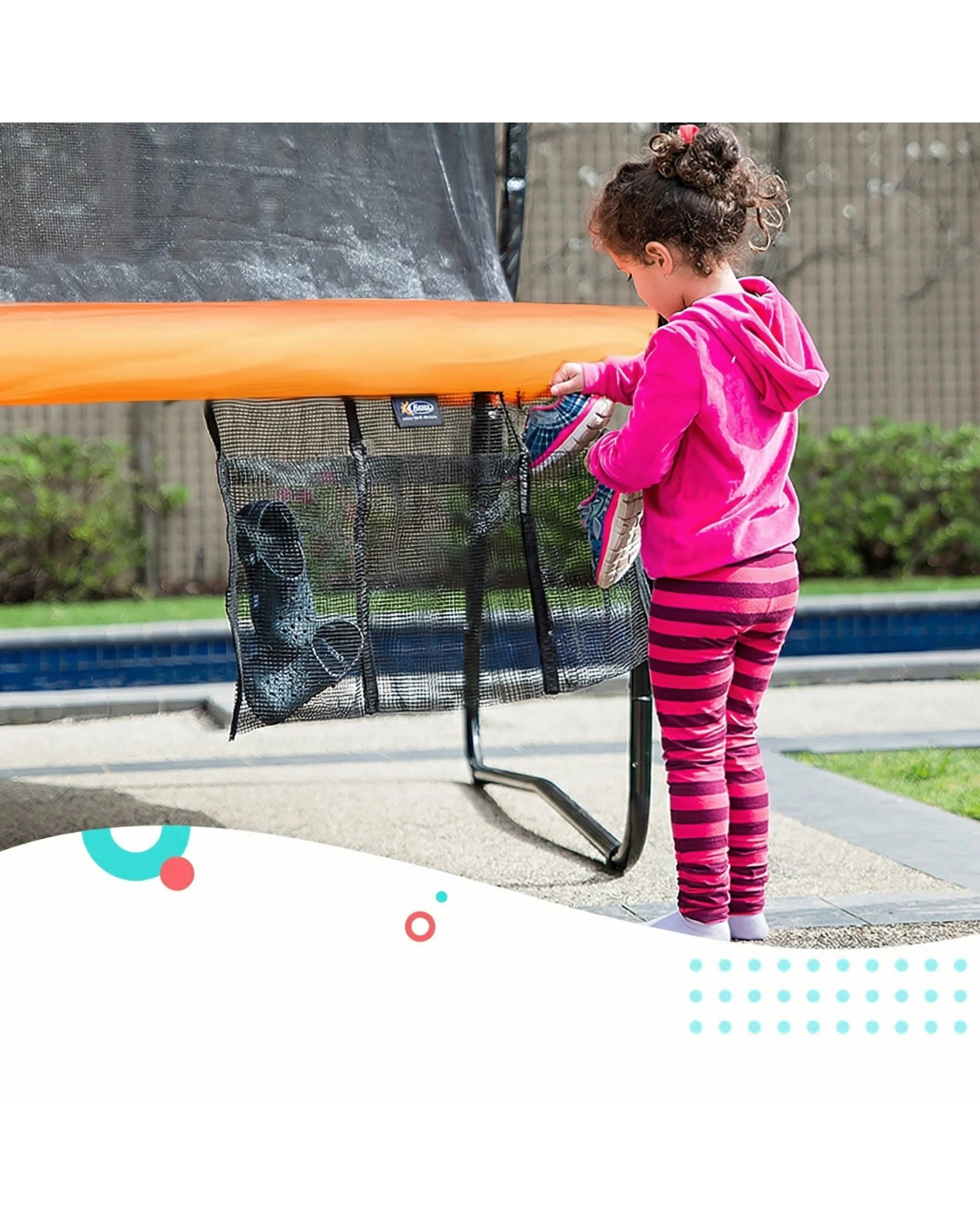 9 Kahuna 8ft Trampoline Basketball Set Kids Outdoor Bouncer Jumper Pad Mat Net - Green, 9 of 9