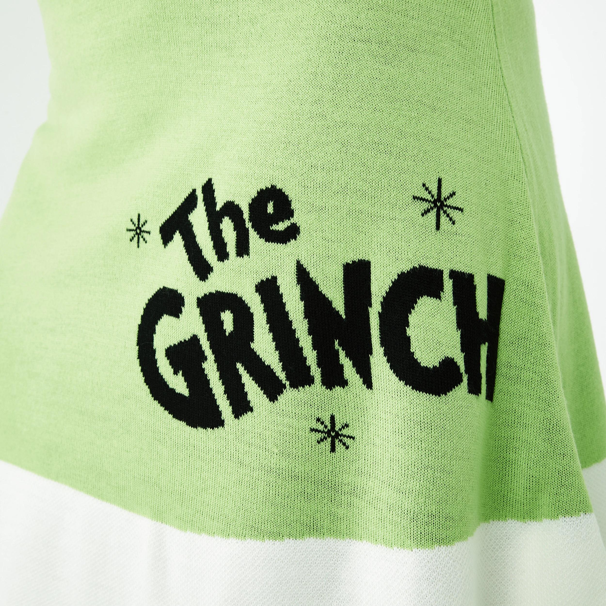 7 Short Sleeve The Grinch License Christmas Knit Mini Dress D52 GRINCH XMAS DRESS, 7 of 8