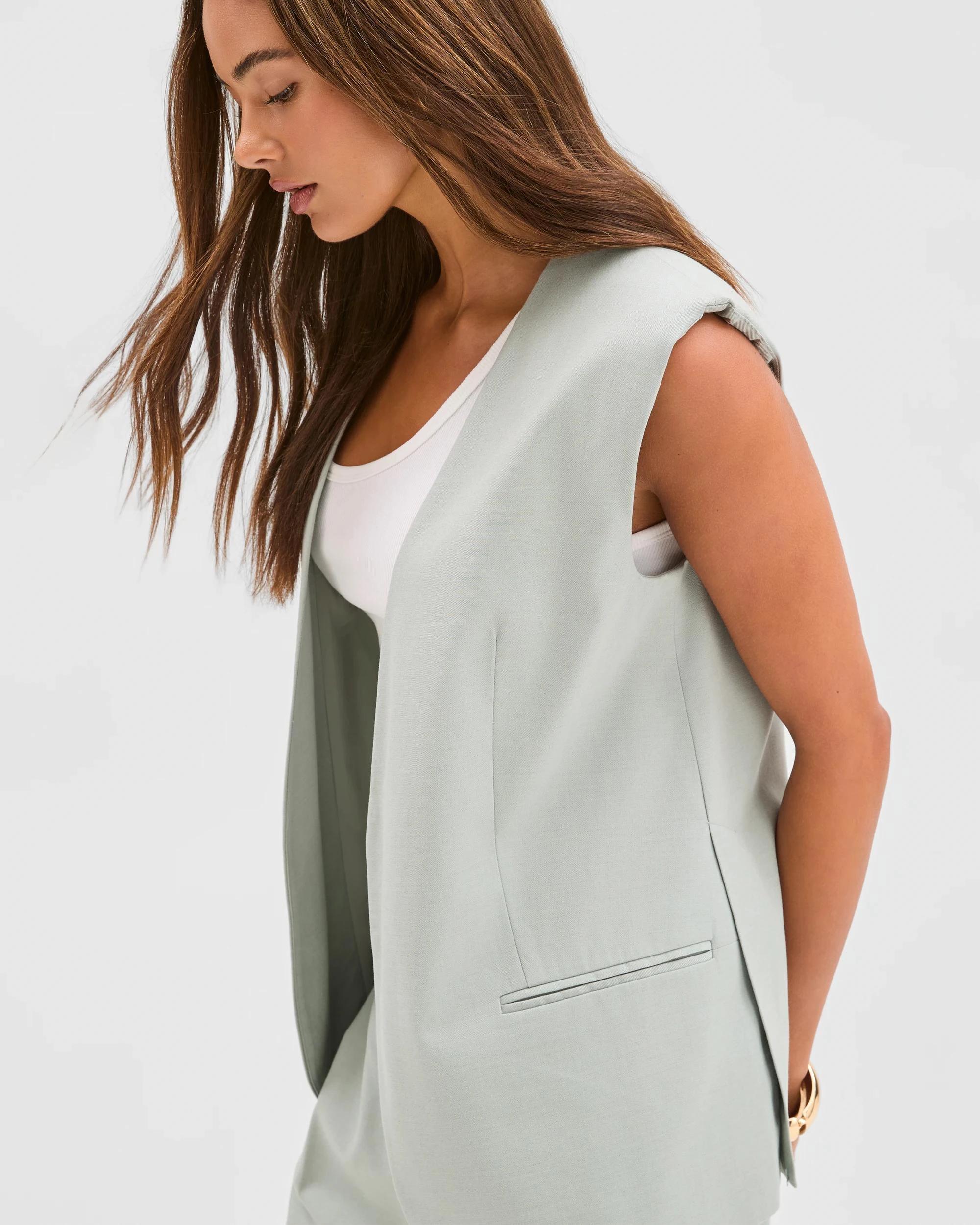 5 Lily Loves Oversized Vest SKY GREY, 5 of 7