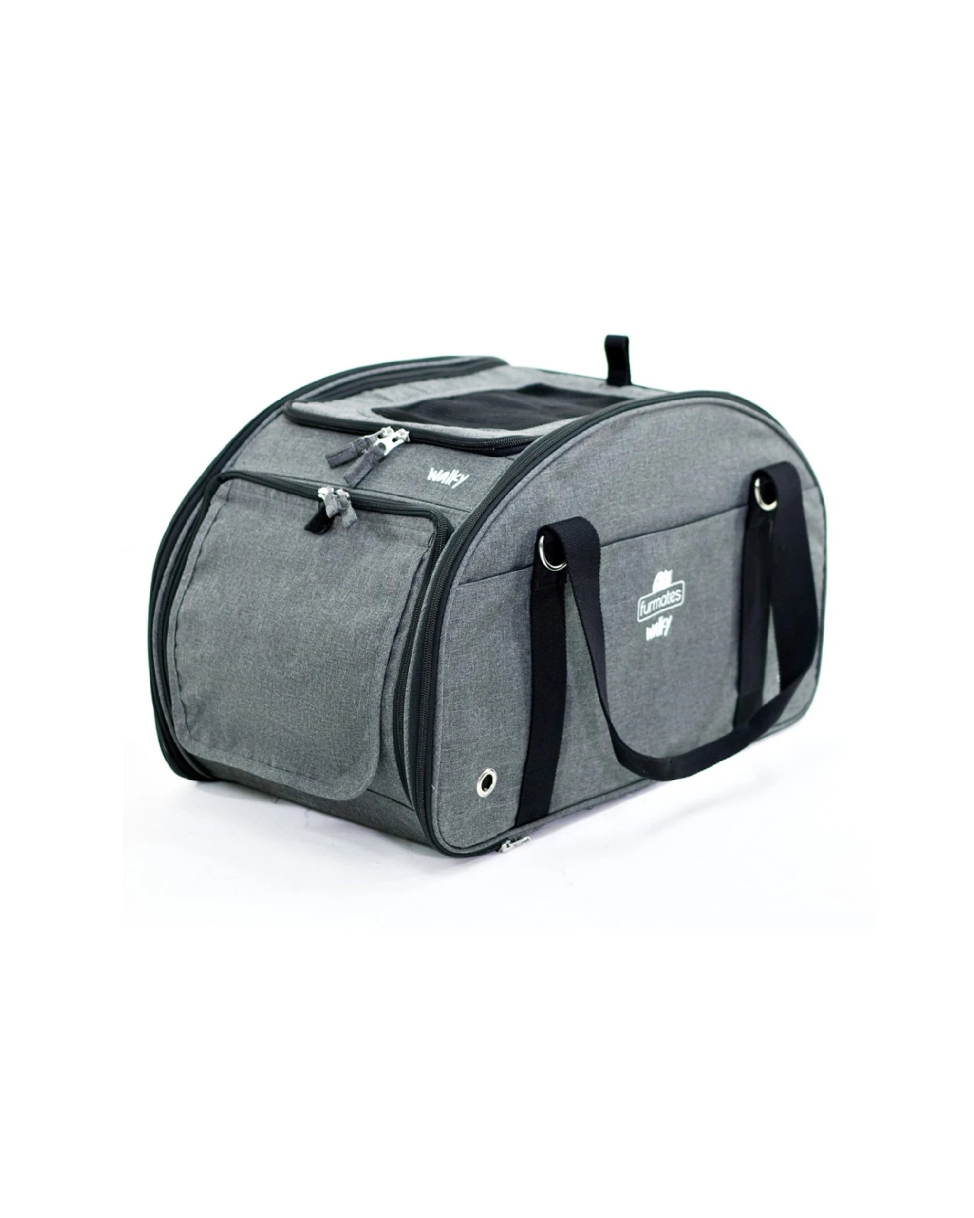 6 Furmates Walky Pet Stroller Pram Removable Carrier Sun Canopy 10kg One Hand Fold - Grey, 6 of 8