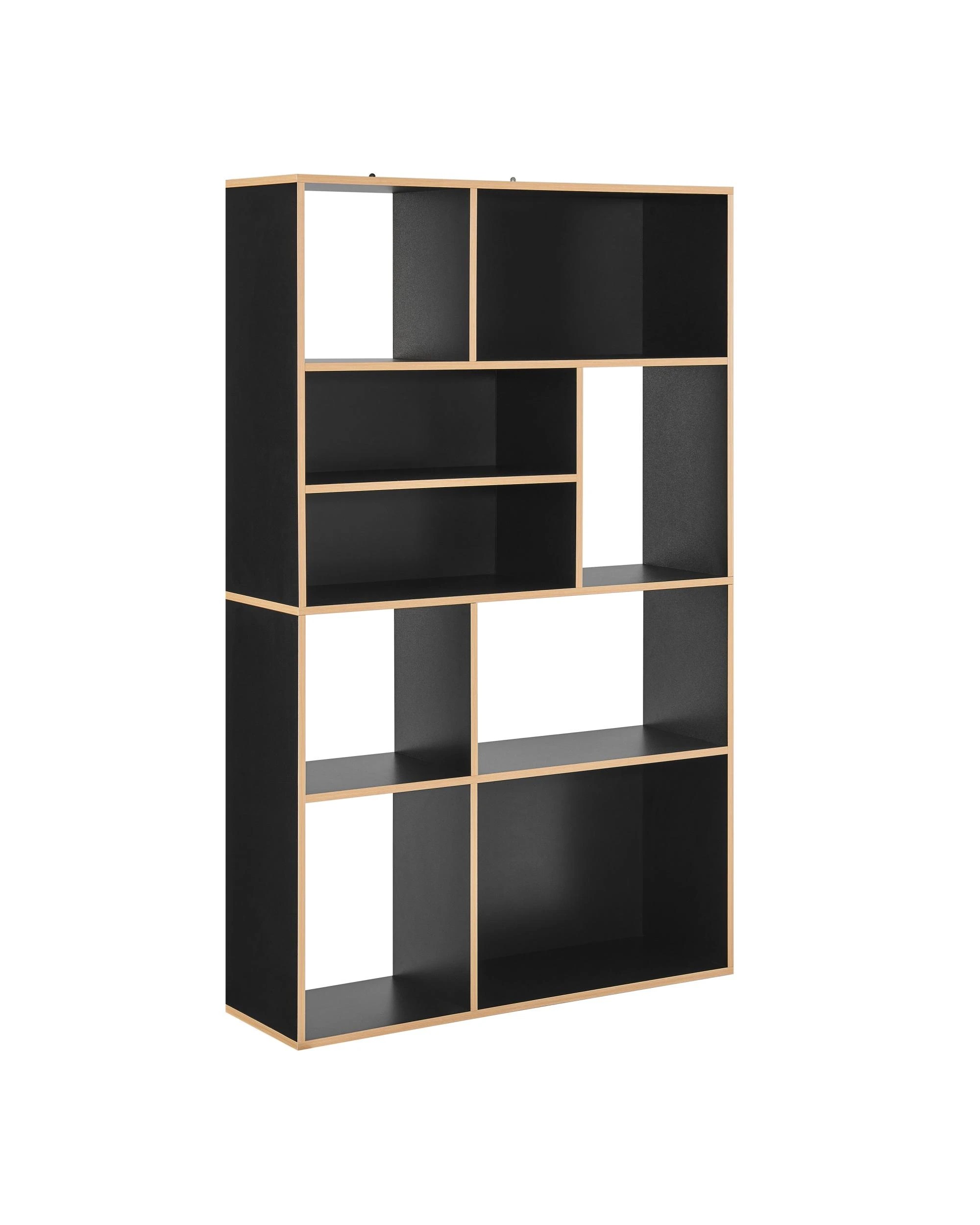 1 Kodu Bookcase Display Unit with Open Shelving 100W x 160H - Black, 1 of 9