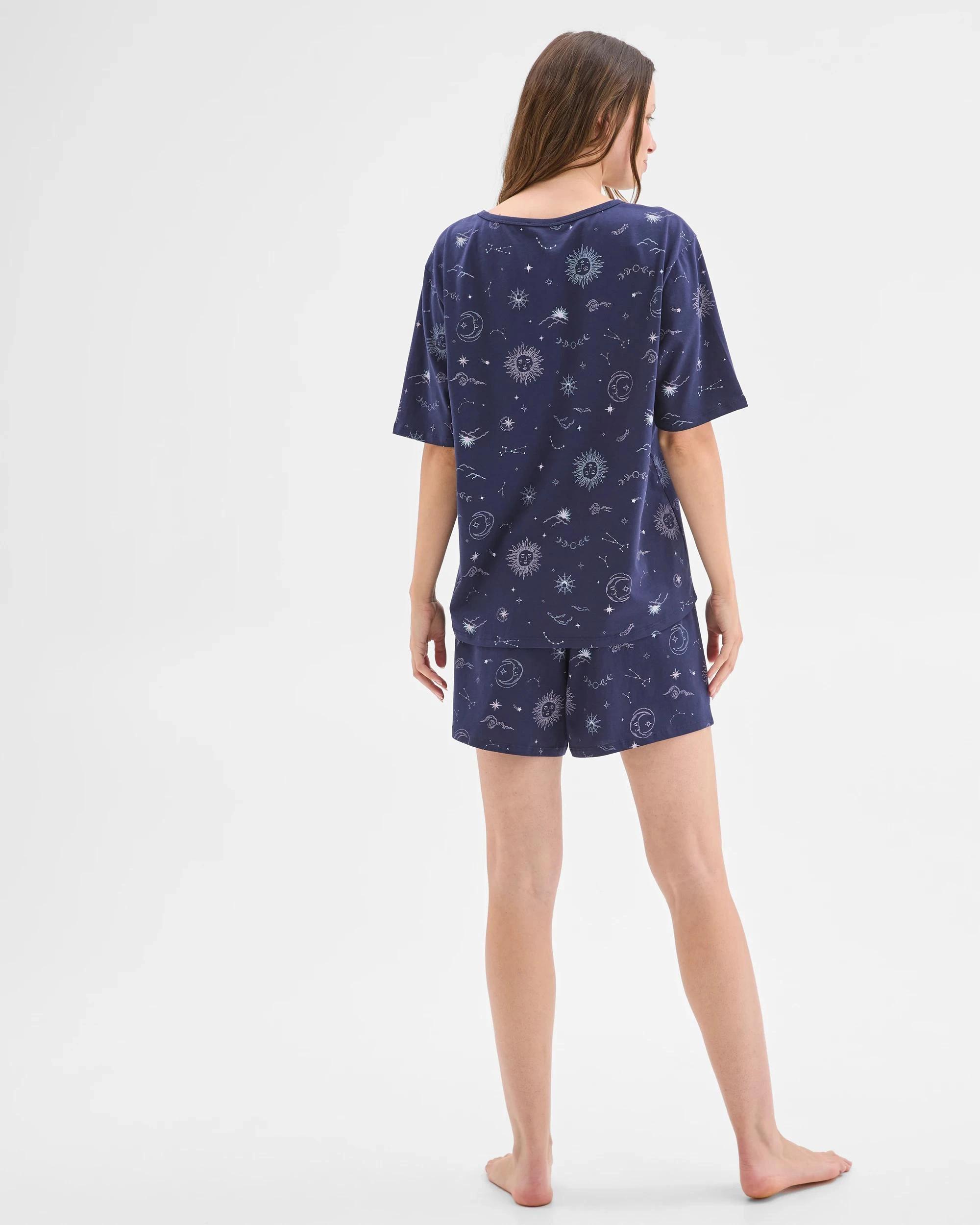 5 Target Australian Cotton T-Shirt and Shorts Pyjama Set CELESTIAL, 5 of 5