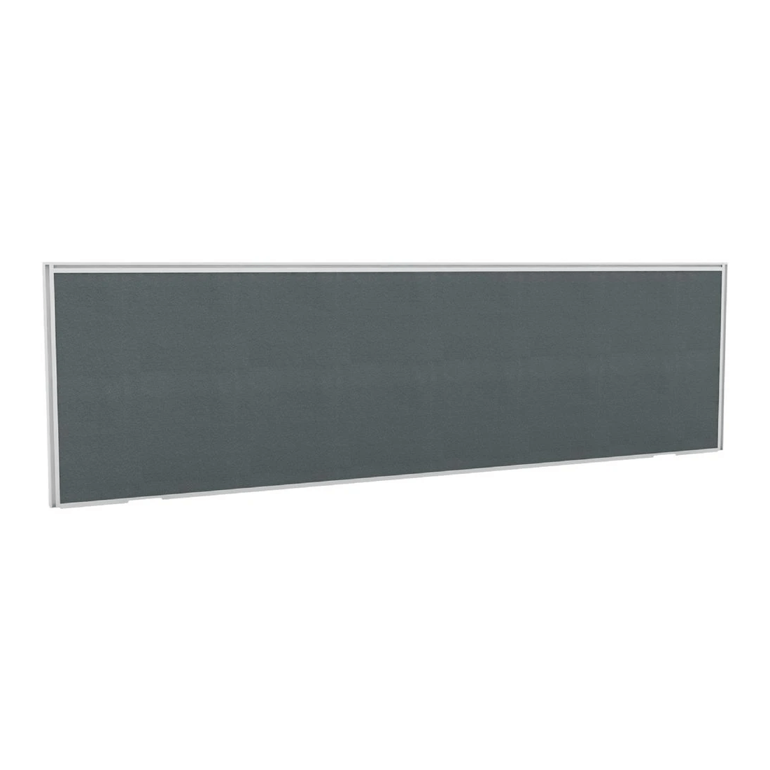 1 Stilford Screen 1800 W x 525 H mm White Frame Grey Fabric, 1 of 10