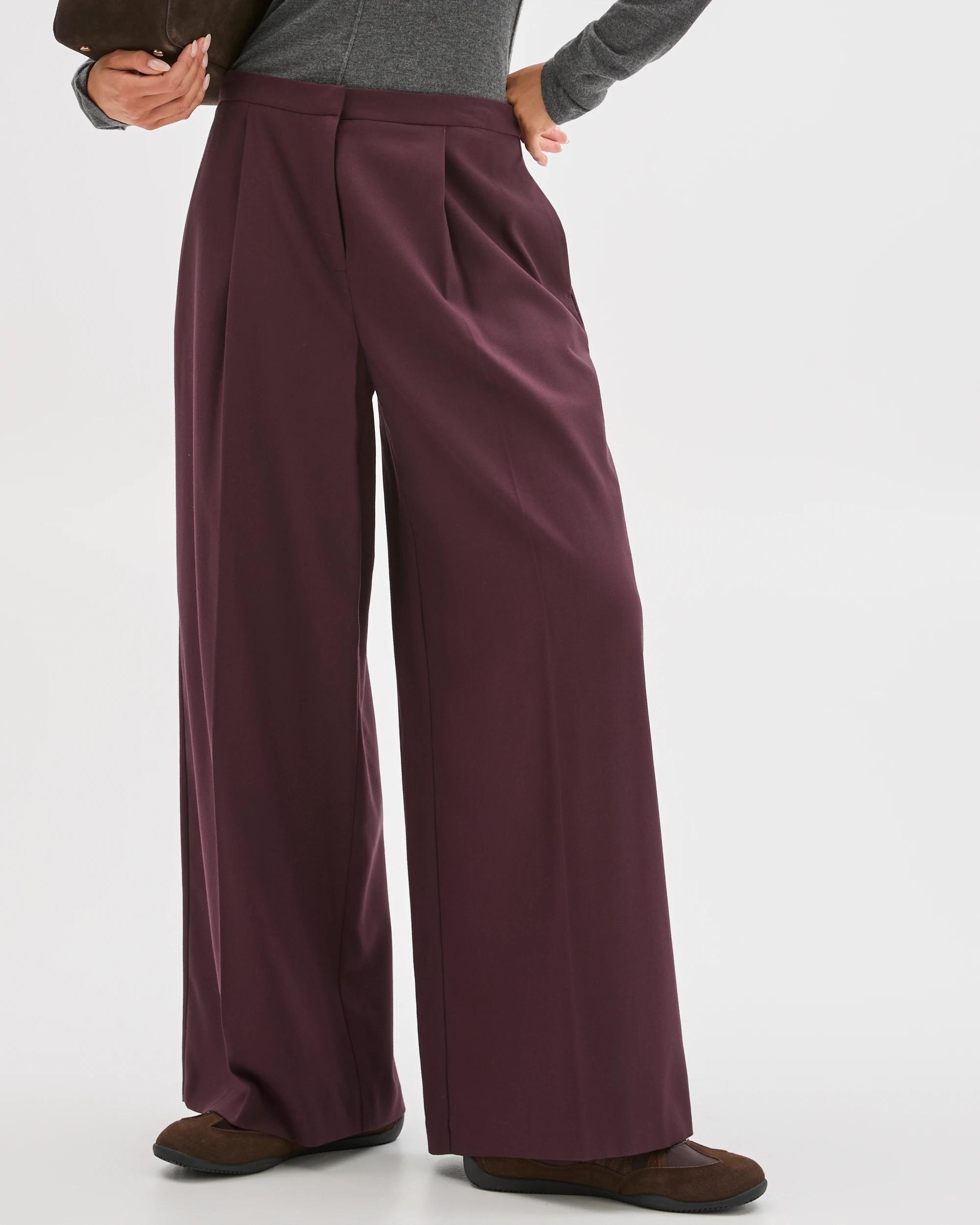 5 Lily Loves Wide Leg Tailored Pants FUDGE, 5 of 7