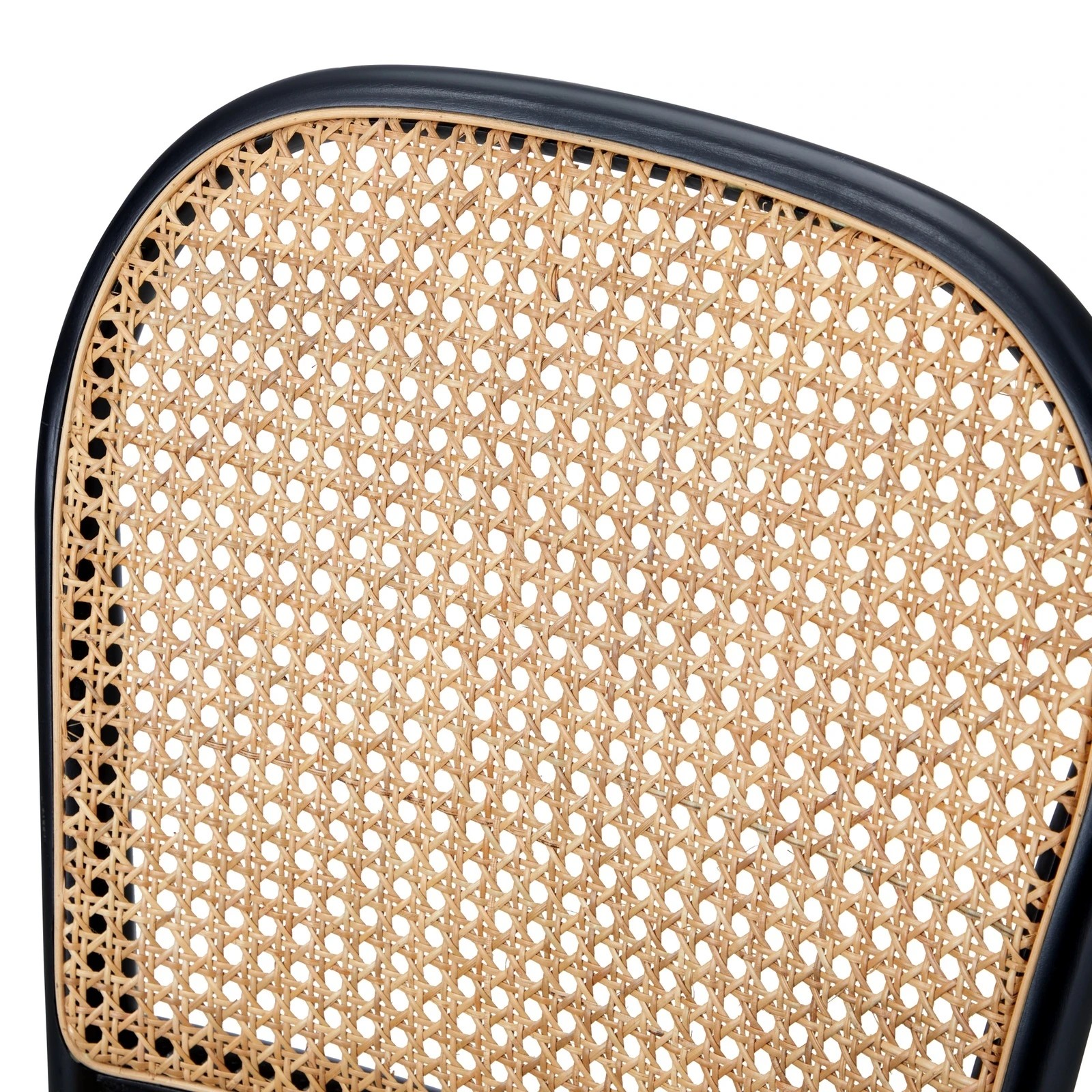 5 Oikiture Dining Chairs Wooden Chairs Rattan Accent Chair - Black, 5 of 9