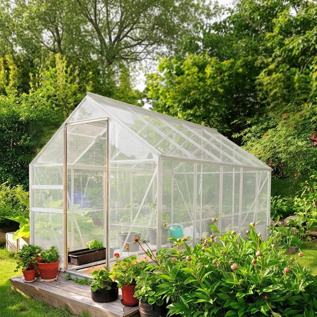 2 Instahut Tarp Tarpaulin 3x4m Canvas Heavy Duty Camping Cover - Clear, 2 of 5