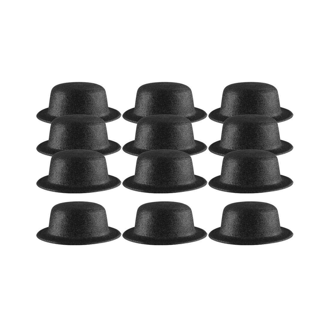 2 BR Costumes Glitter Bowler Hat Party Costume Accessory - Bulk Pack of 12, 2 of 3