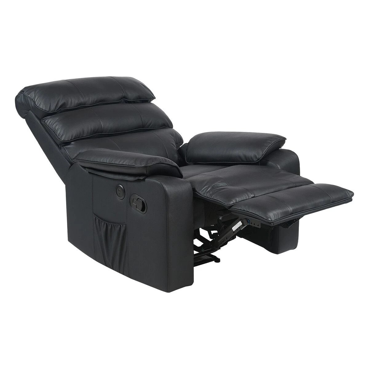 4 LUXDREAM Recliner Massage Chair Sofa Single Black, 4 of 4