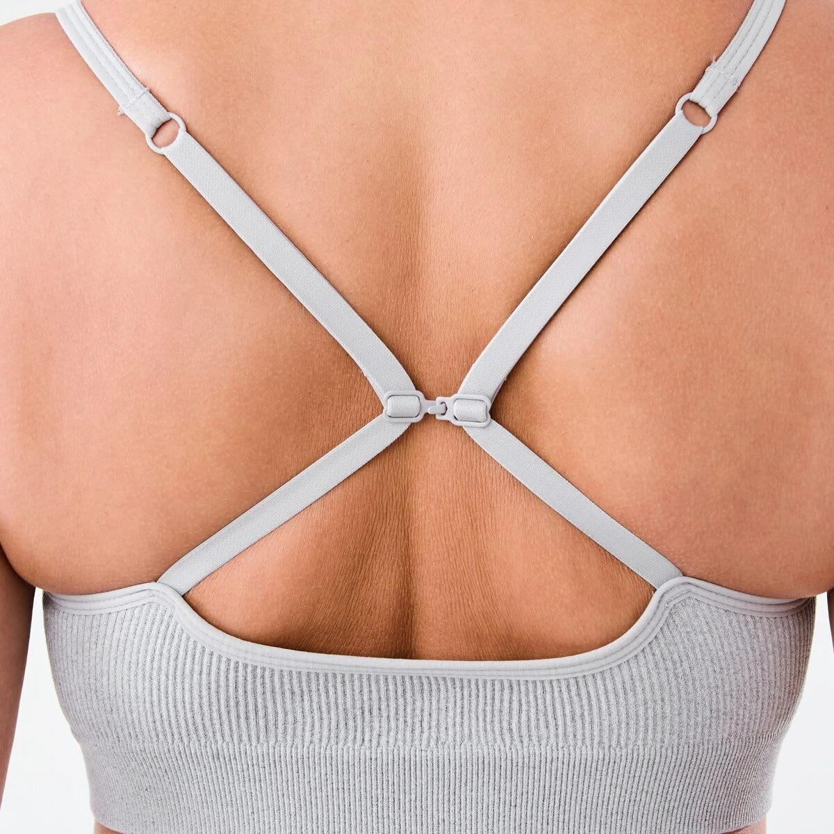 8 Seamfree Rib Crop Bra GREY MARLE, 8 of 8