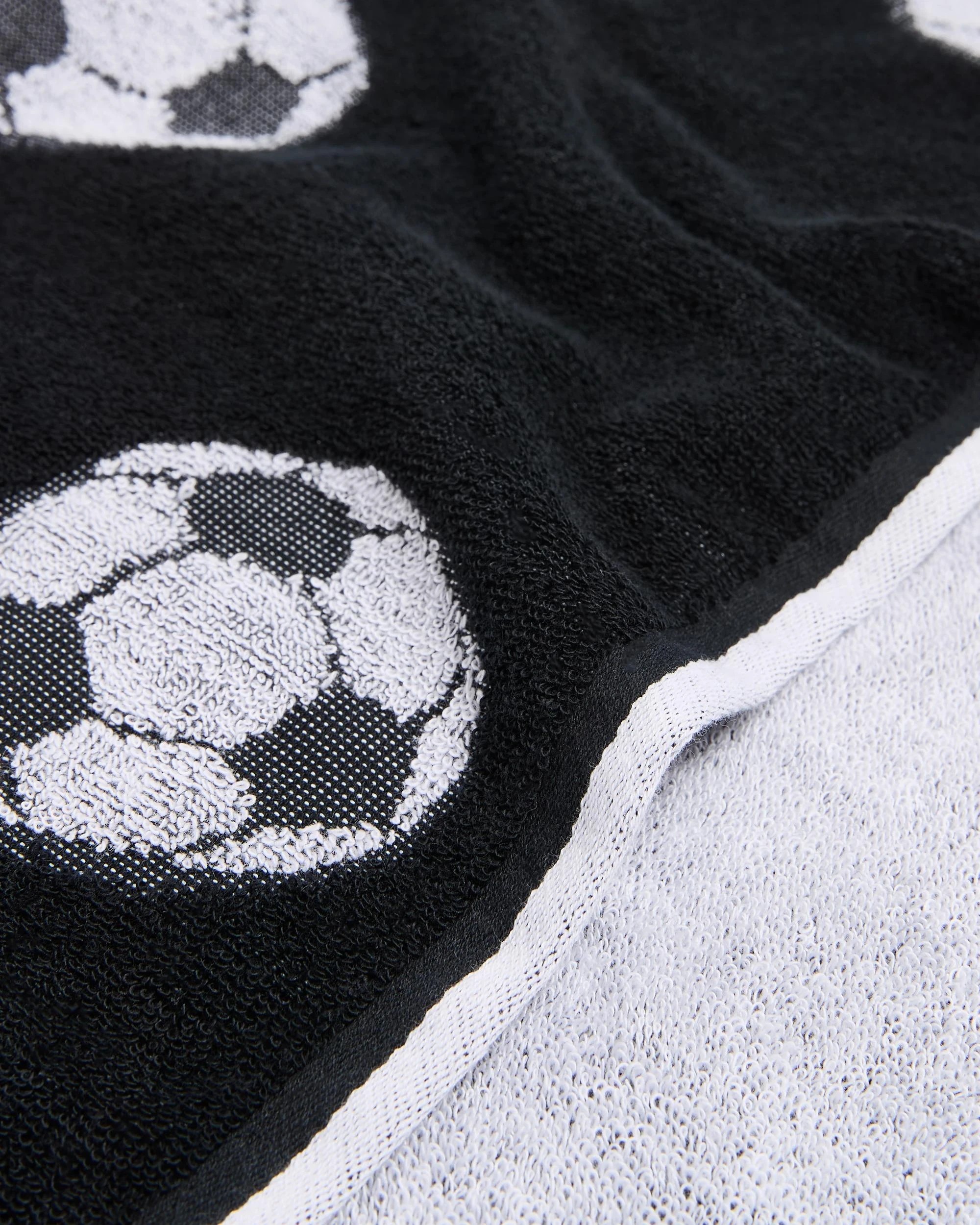 2 Target Sebby Soccer Ball Kids Australian Cotton Hand Towel - Black, 2 of 2