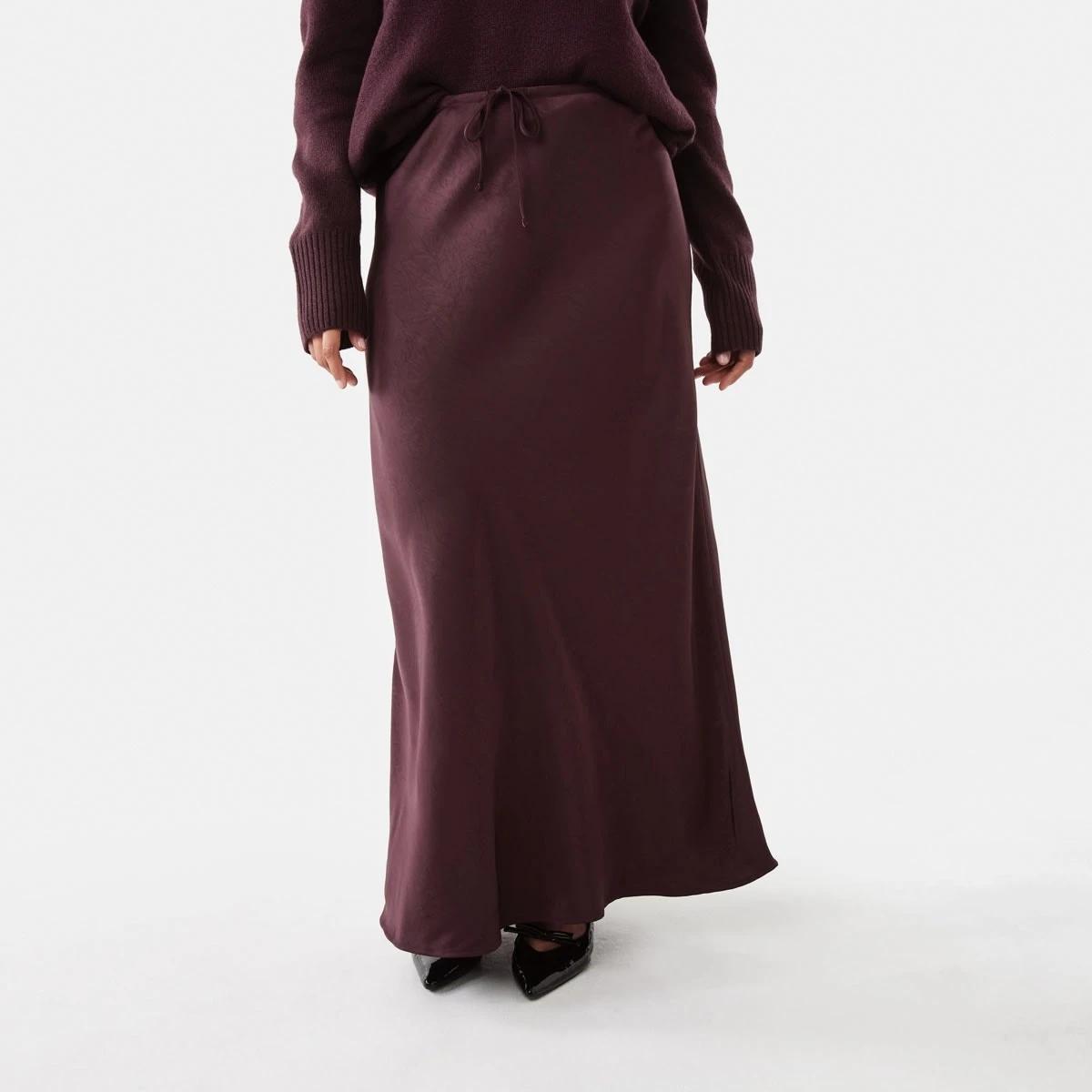 1 Satin Slip Skirt Mulberry, 1 of 7