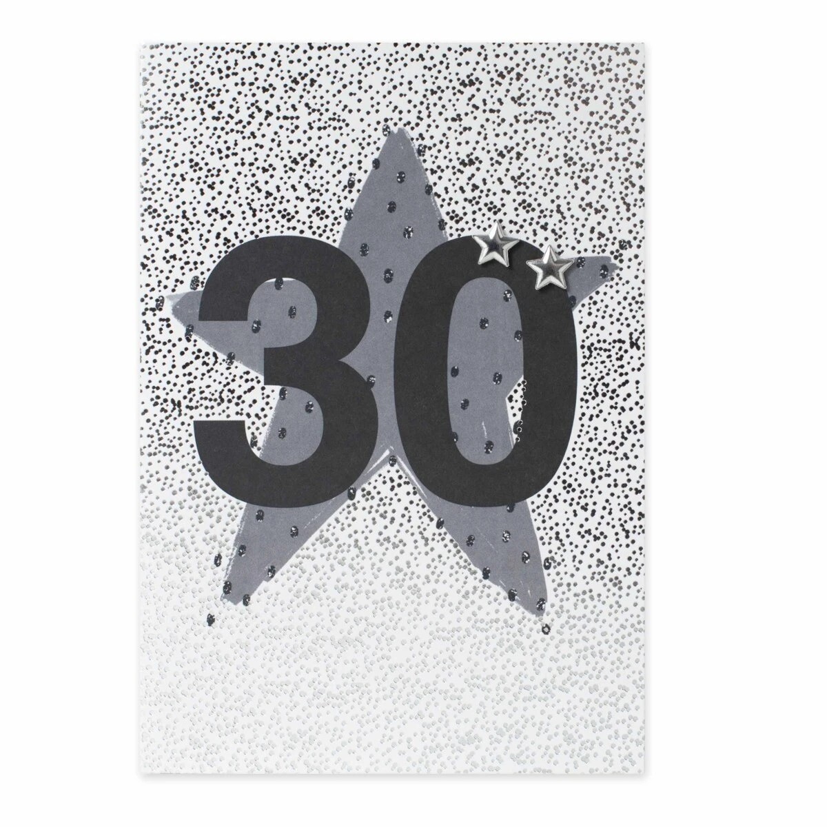 3 Connections from Hallmark 30th Birthday Card - Silver Stars and Dots, 3 of 3