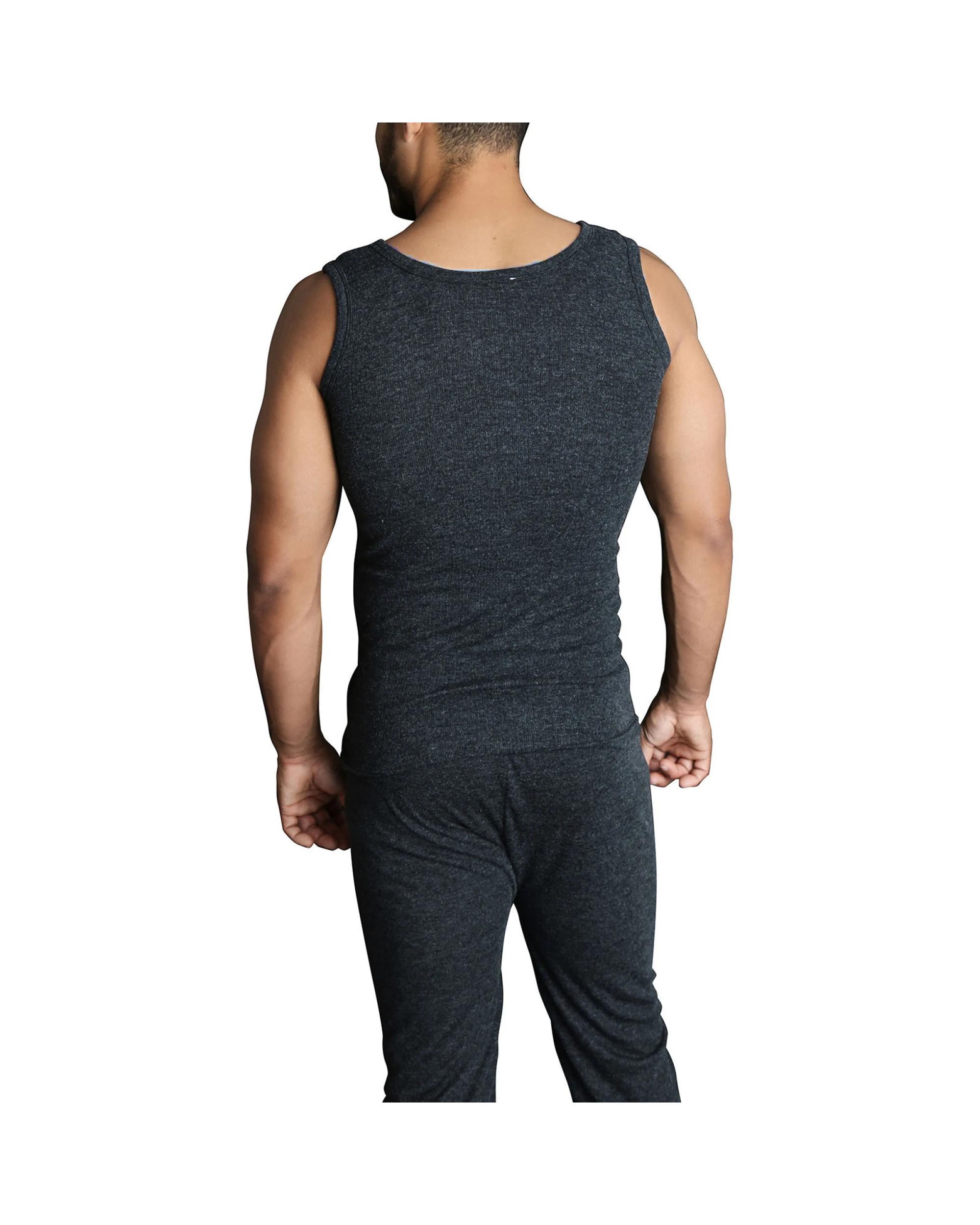 2 BR Home Mens Merino Wool Blend Thermal Singlet in Black S , 2 of 2