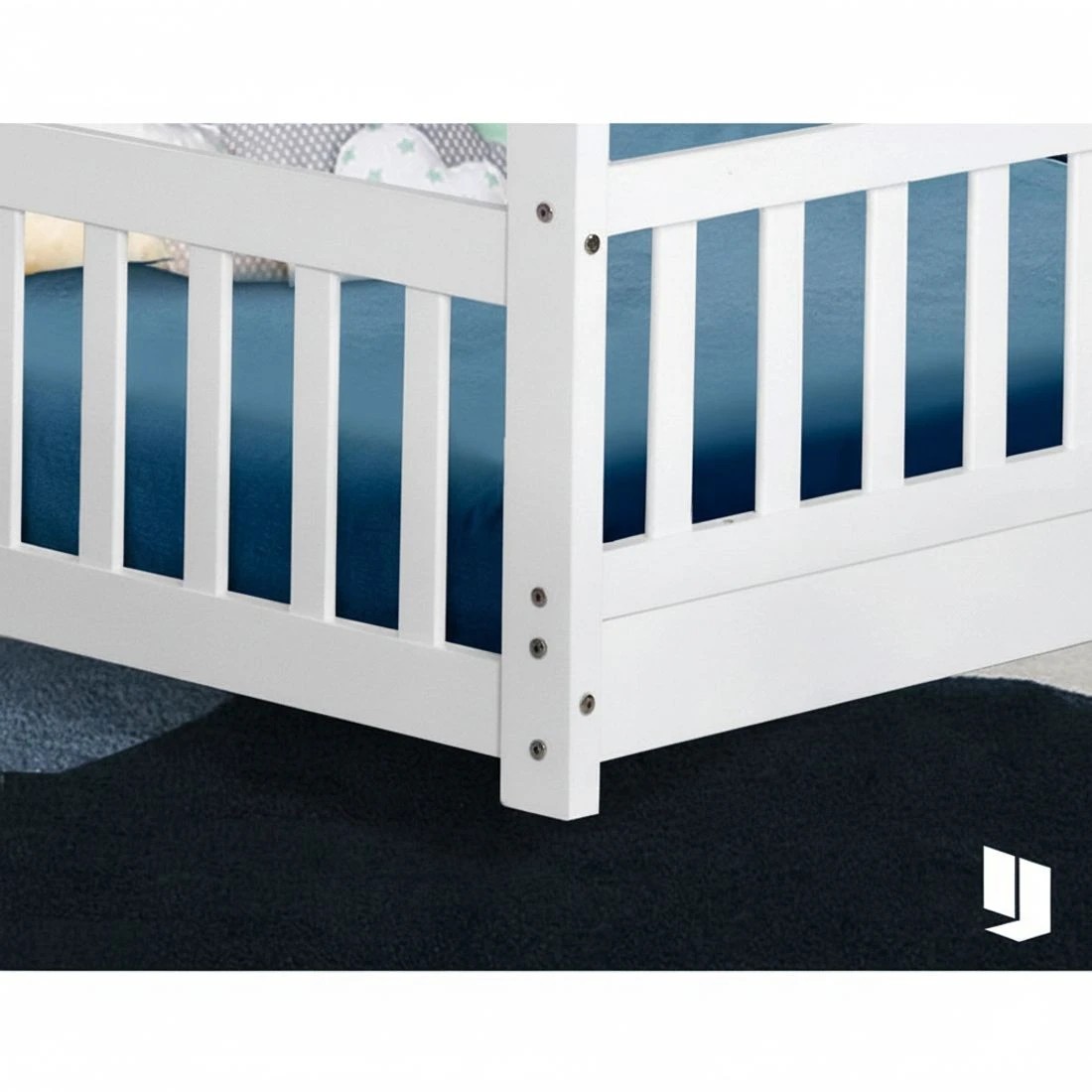 6 Artiss Bed Frame Wooden Kids House Frame Durable Space Saving Modern Decor Easy Assembly Sturdy Versatile - White, 6 of 7