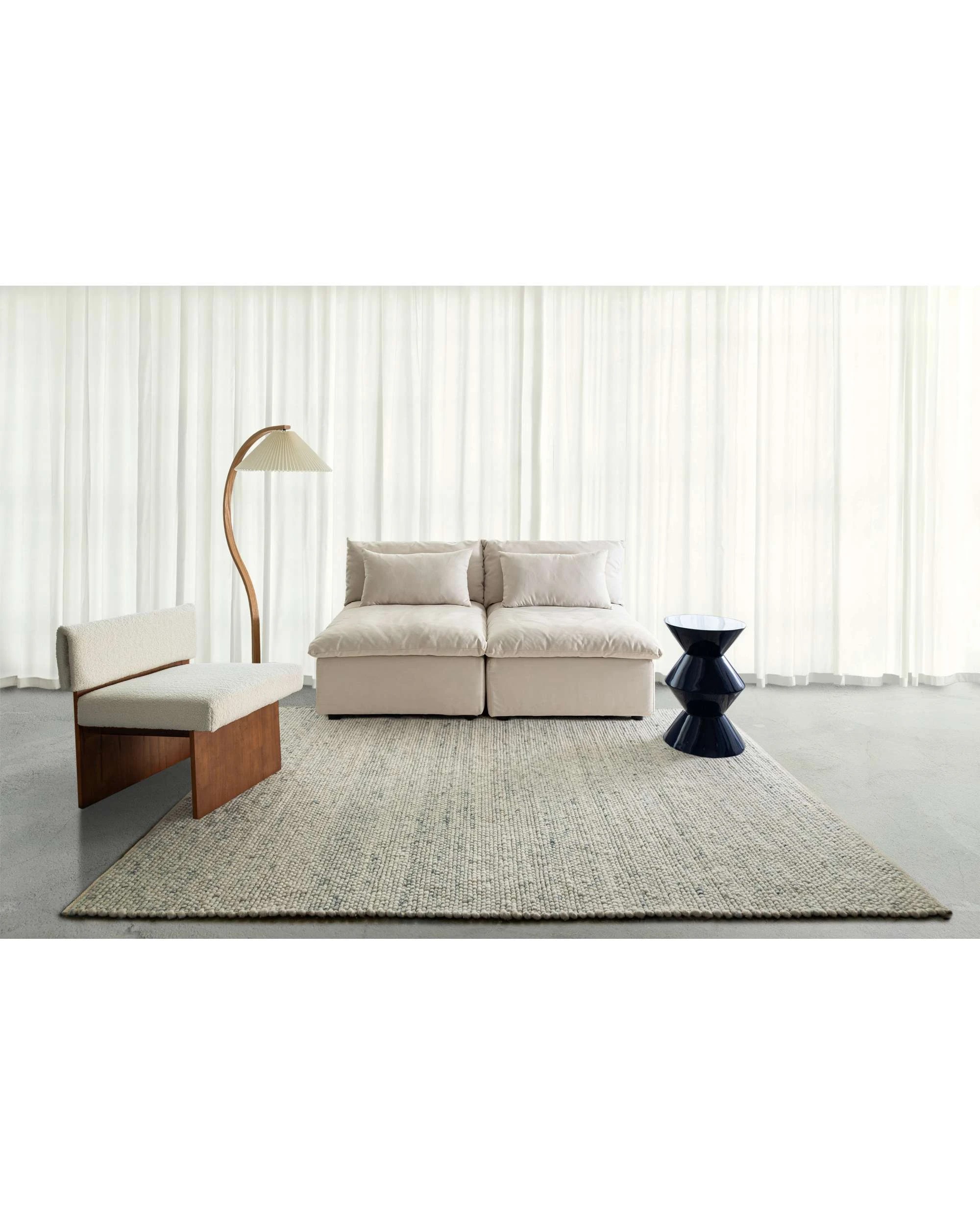 2 Loopsie Selwyn Marbled Wool Rug-230cm x 160cm - White, 2 of 8