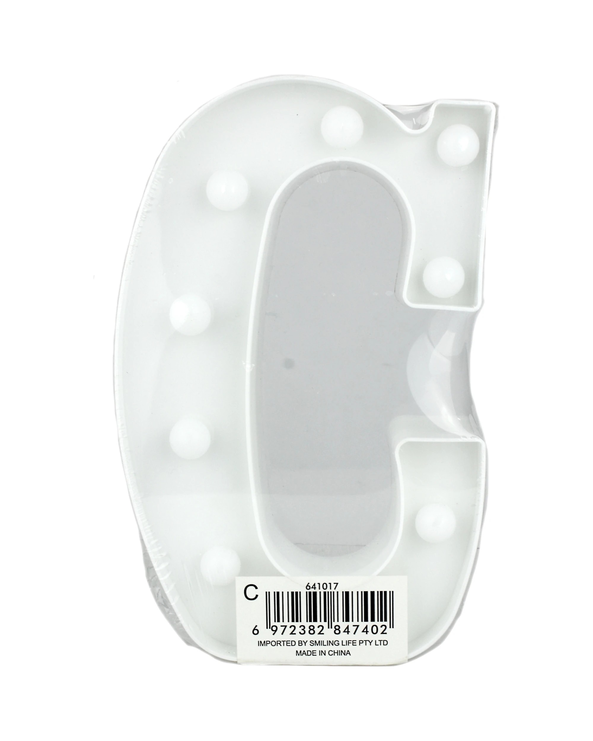 2 Partyrama LED Light Up Letter C White, 2 of 3