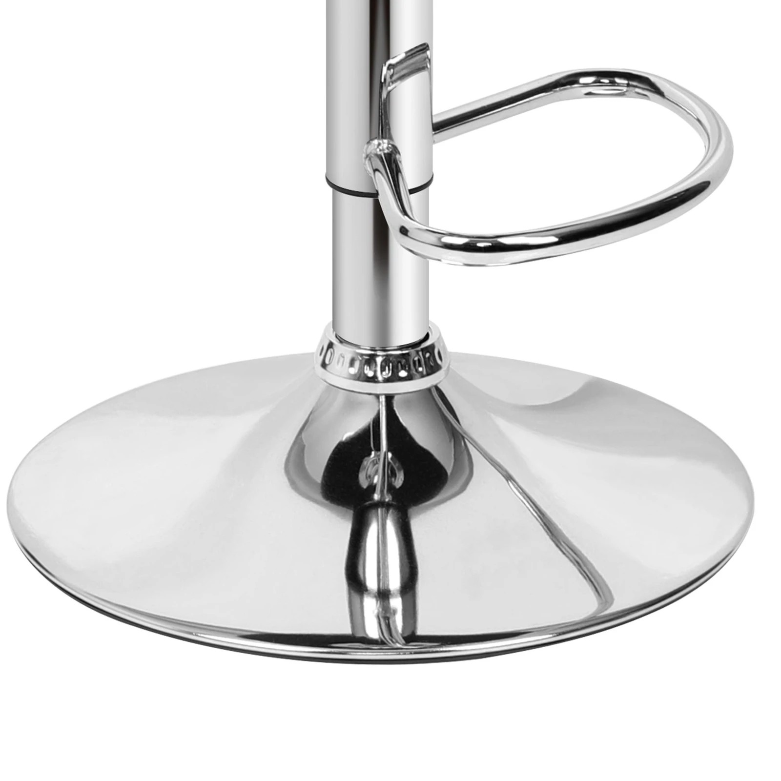 7 Alfordson 2x Bar Stools Luna Kitchen Swivel chair Leather Gas lift - White, 7 of 10