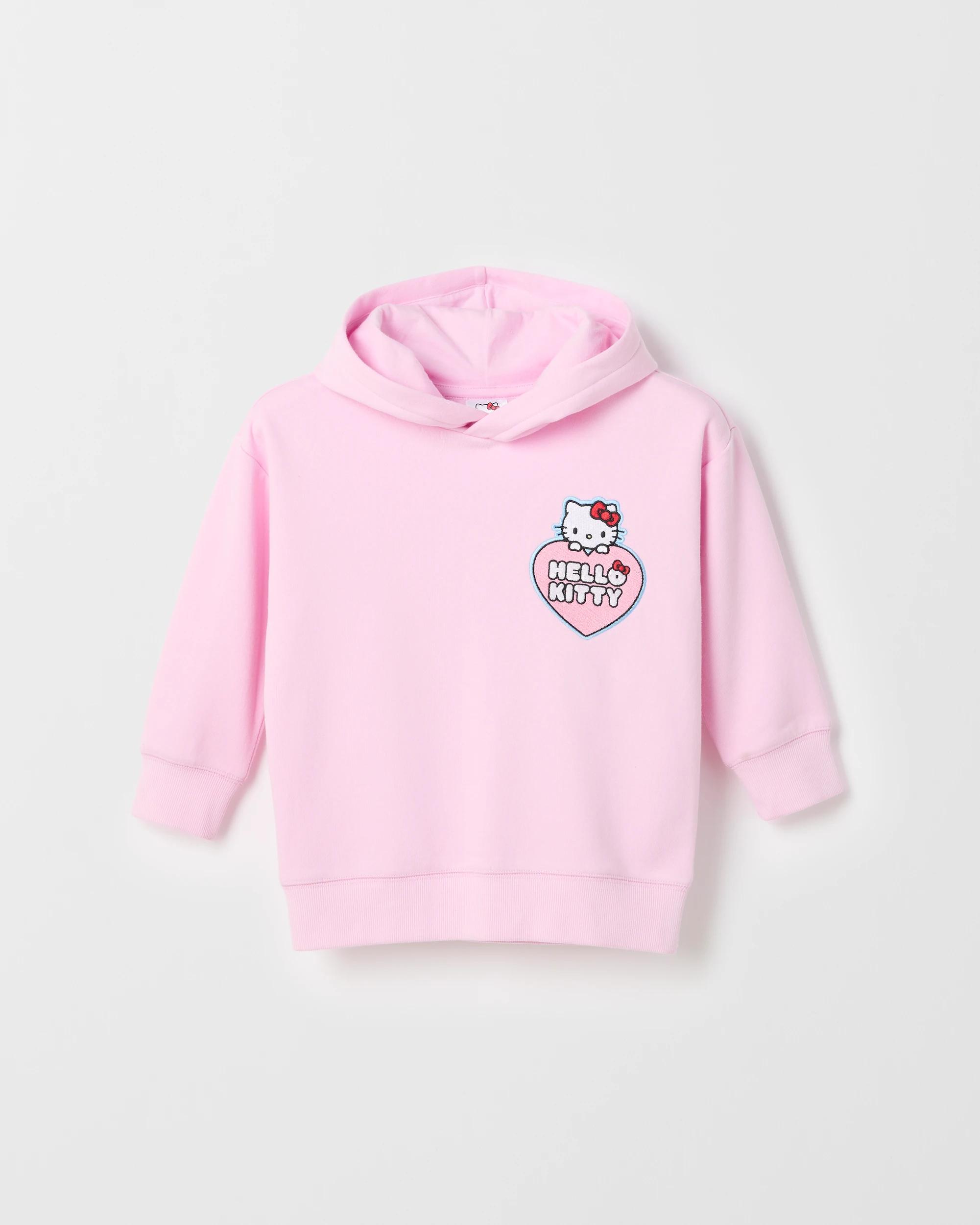 4 Hello Kitty Australian Cotton Blend Fleece Hoodie PINK, 4 of 7