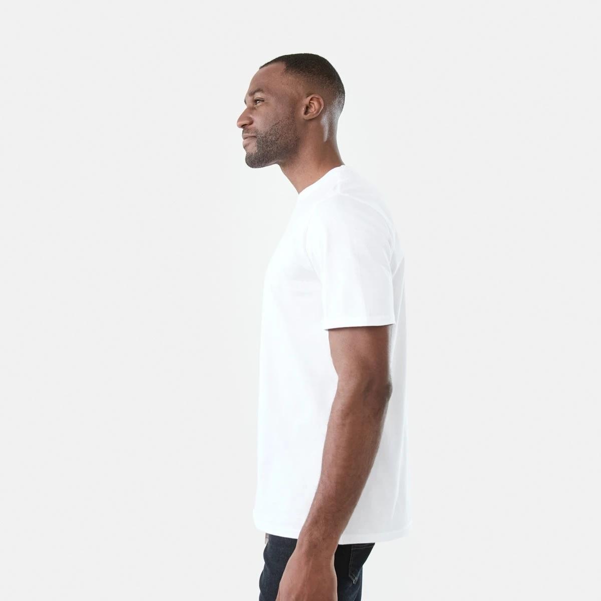 3 Australian Grown Cotton Crew Neck T-shirt WHITE, 3 of 10