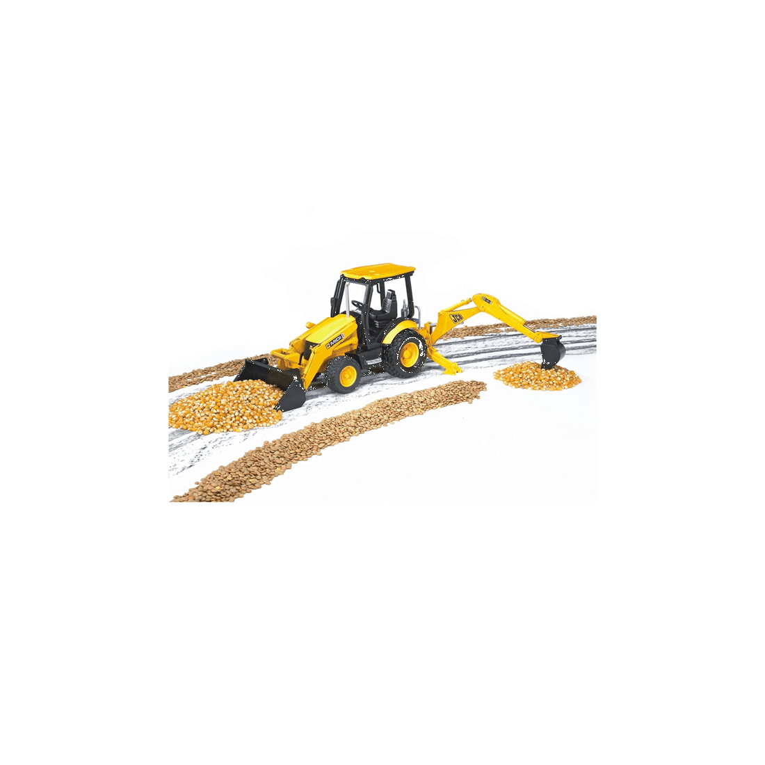 3 Bruder Jcb Backhoe Loader Toy 1 16 Scale 34cm Kids Construction Vehicle Age 3 Plus - Yellow, 3 of 5