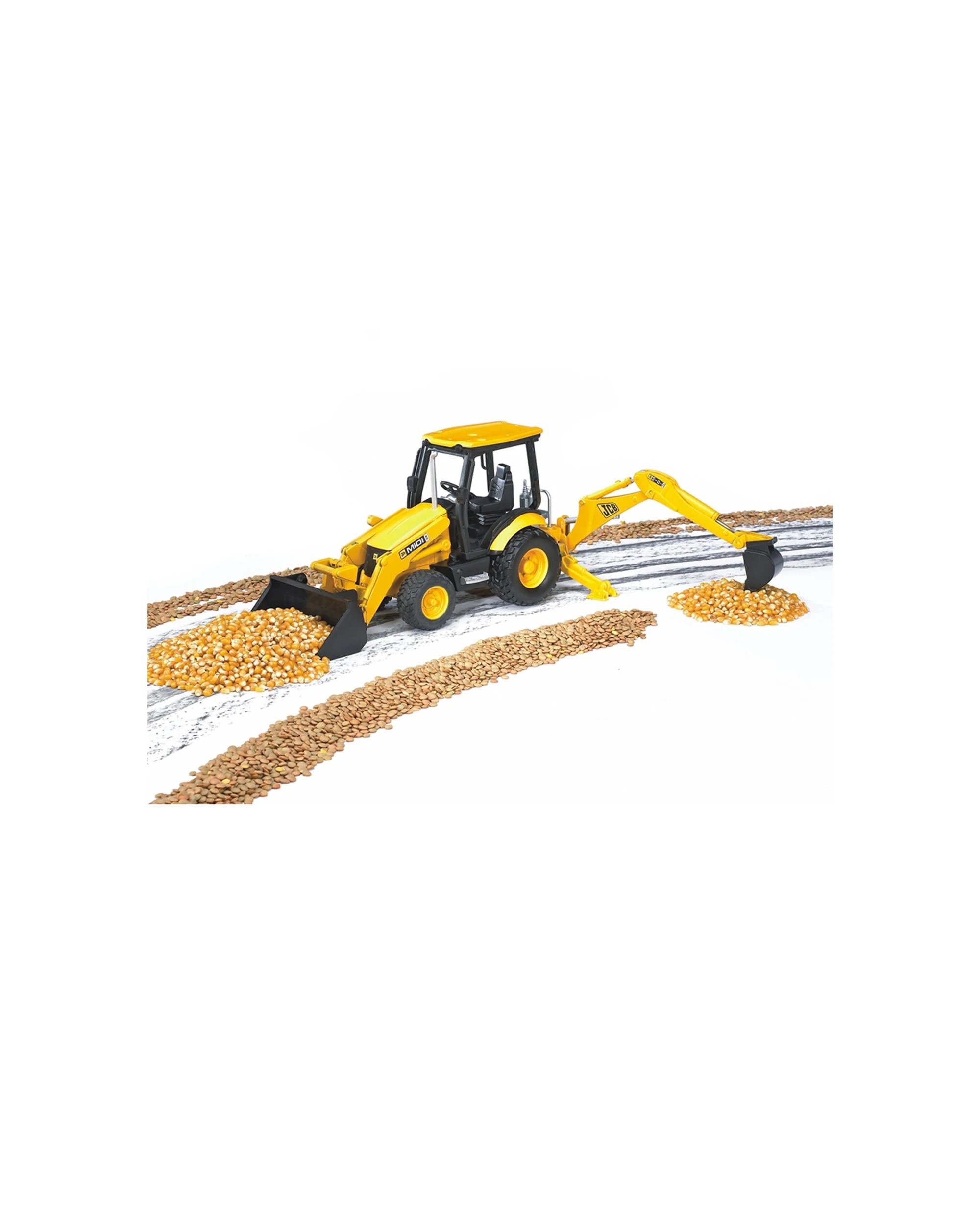 3 Bruder Jcb Backhoe Loader Toy 1 16 Scale 34cm Kids Construction Vehicle Age 3 Plus - Yellow, 3 of 5