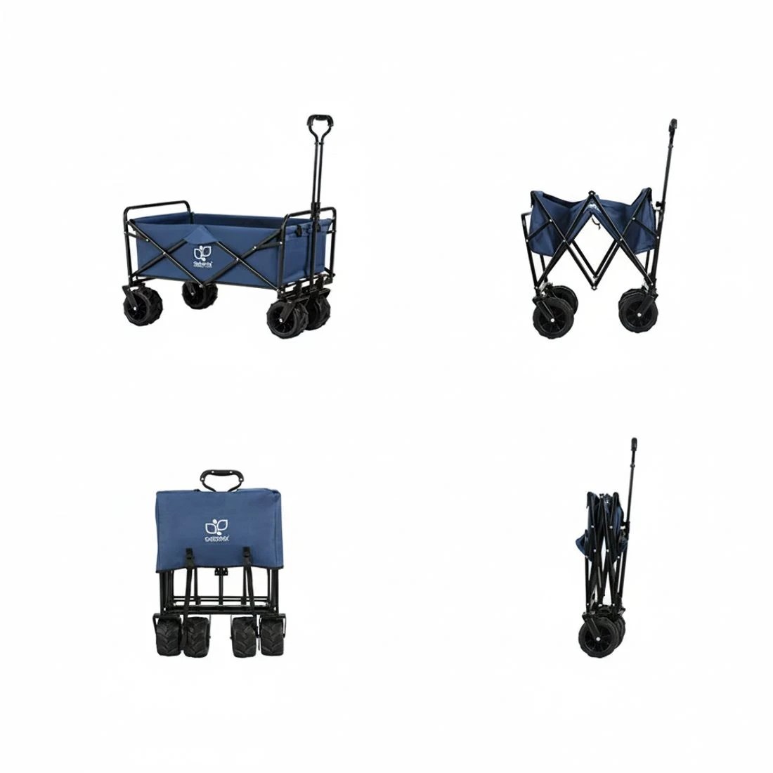7 Gardeon Garden Cart Folding 120kg Trolley Camping Wagon Barrow Outdoor Beach - Blue, 7 of 8