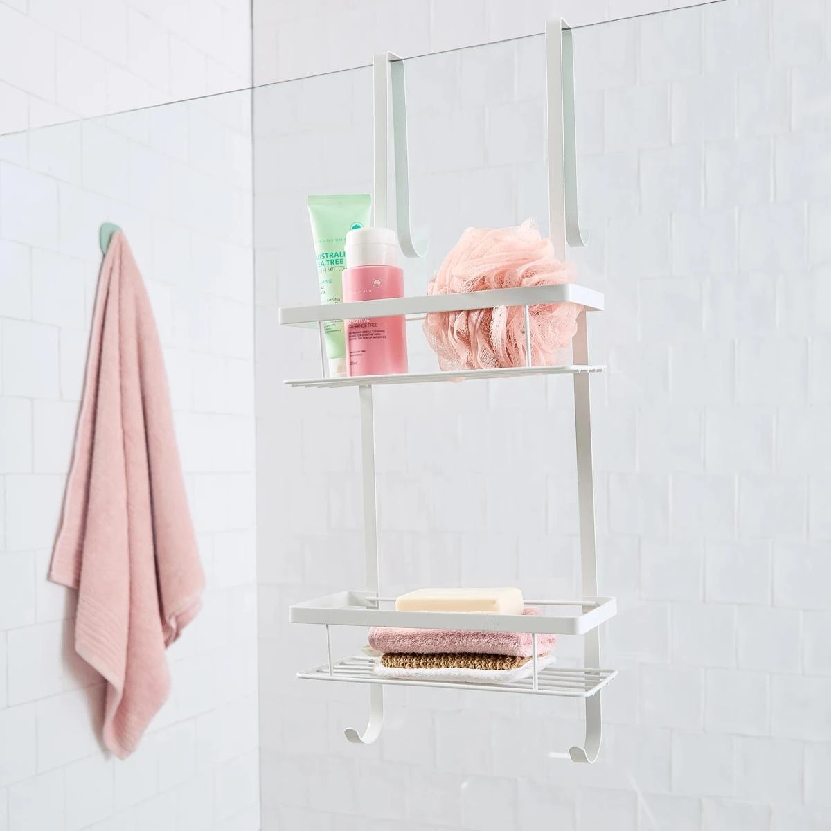1 Over Door Shower Caddy - White, 1 of 7