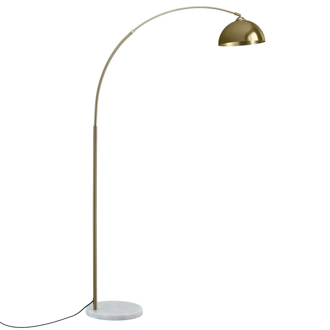 3 Artiss Modern Arched Floor Lamp Gold Brass Standing Heavy-Duty Marble Base for Living - Gold, 3 of 6