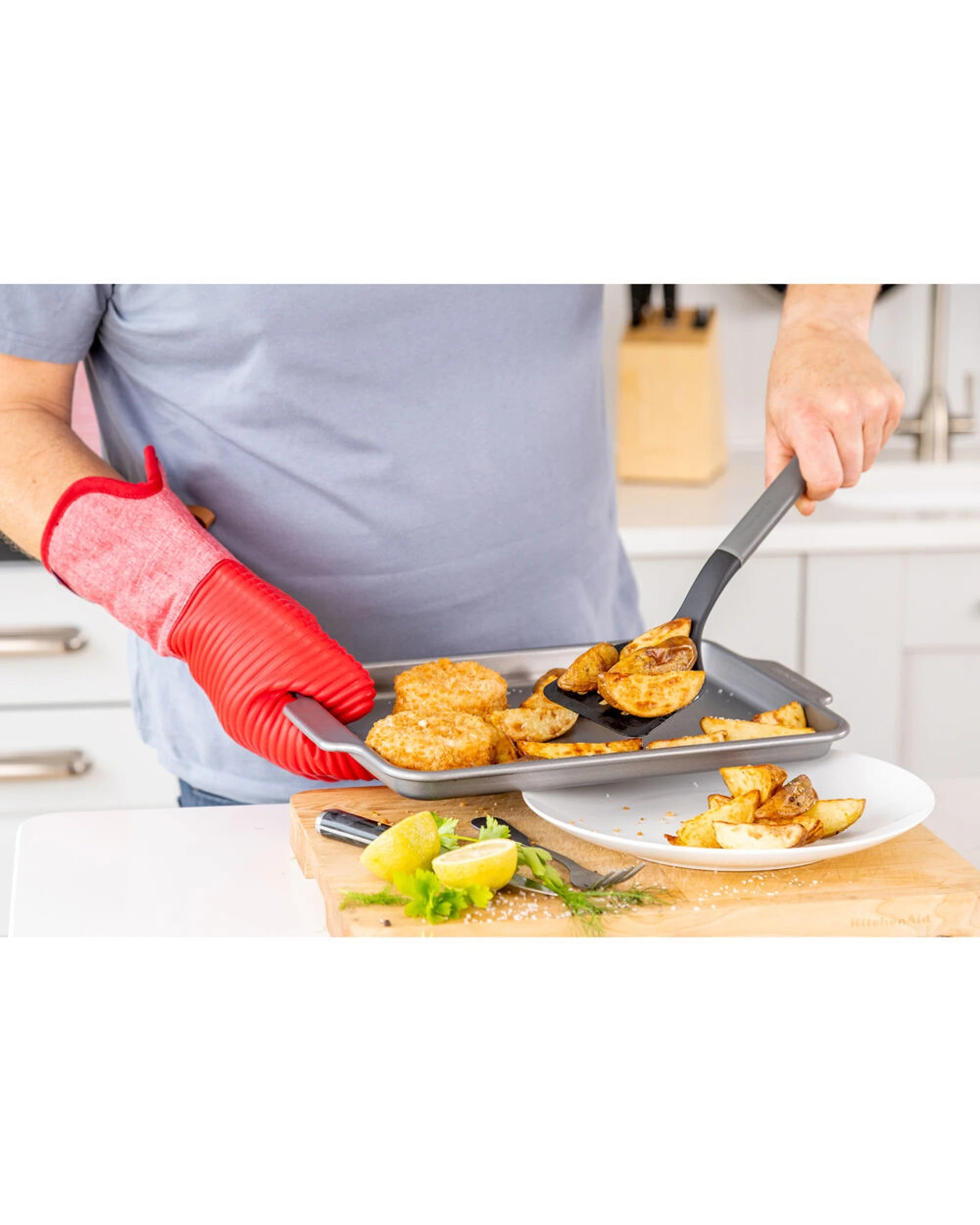 5 KitchenAid Classic Slotted Nylon Turner 2PK Heat Resistant Ergonomic Handle - Charcoal, 5 of 6