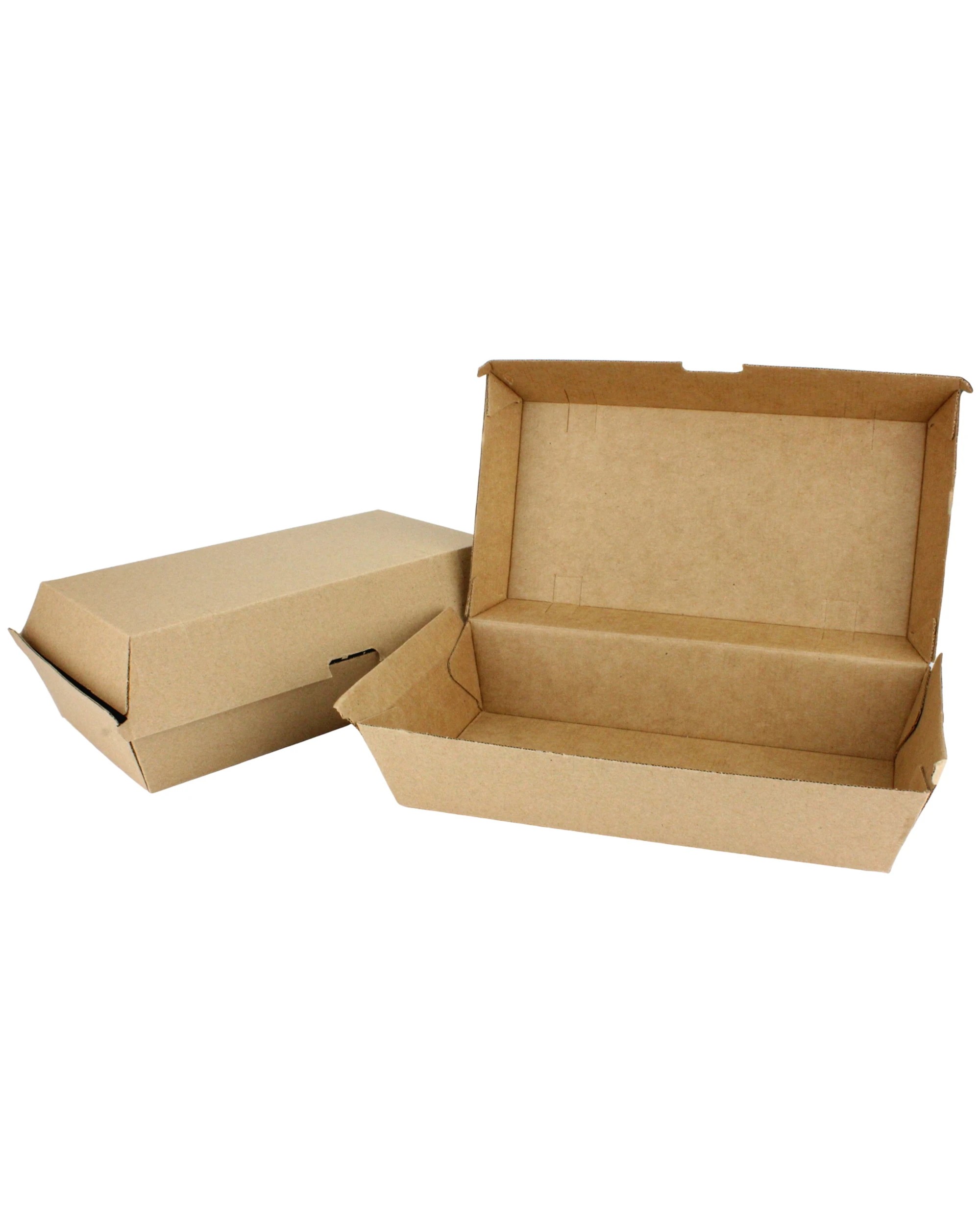 1 Alpen Brown Kraft Paper Large Snack Boxes 21.7cm x 10.7cm Pack of 50, 1 of 3