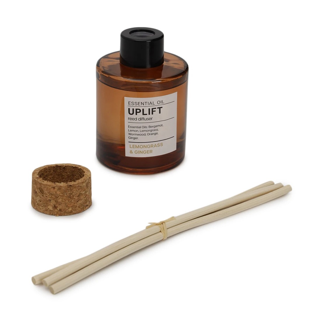 3 Aroma Uplift Lemongrass & Ginger Essential Oil Blend Liquid Reed Diffuser 130ml, 3 of 7