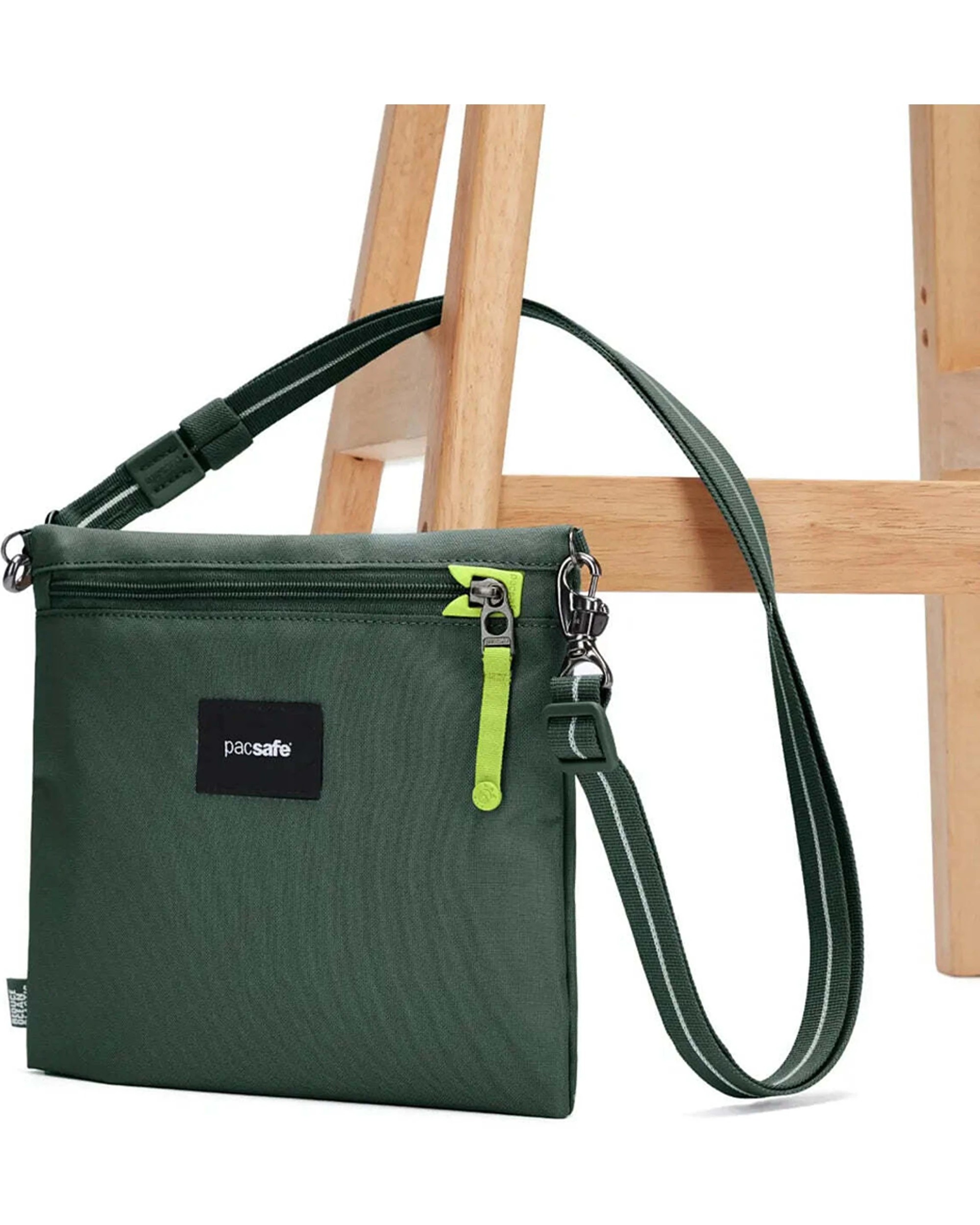 7 Pacsafe Go Anti-Theft Crossbody Pouch Recycled Polyester Adjustable Strap Spruce - Green, 7 of 8