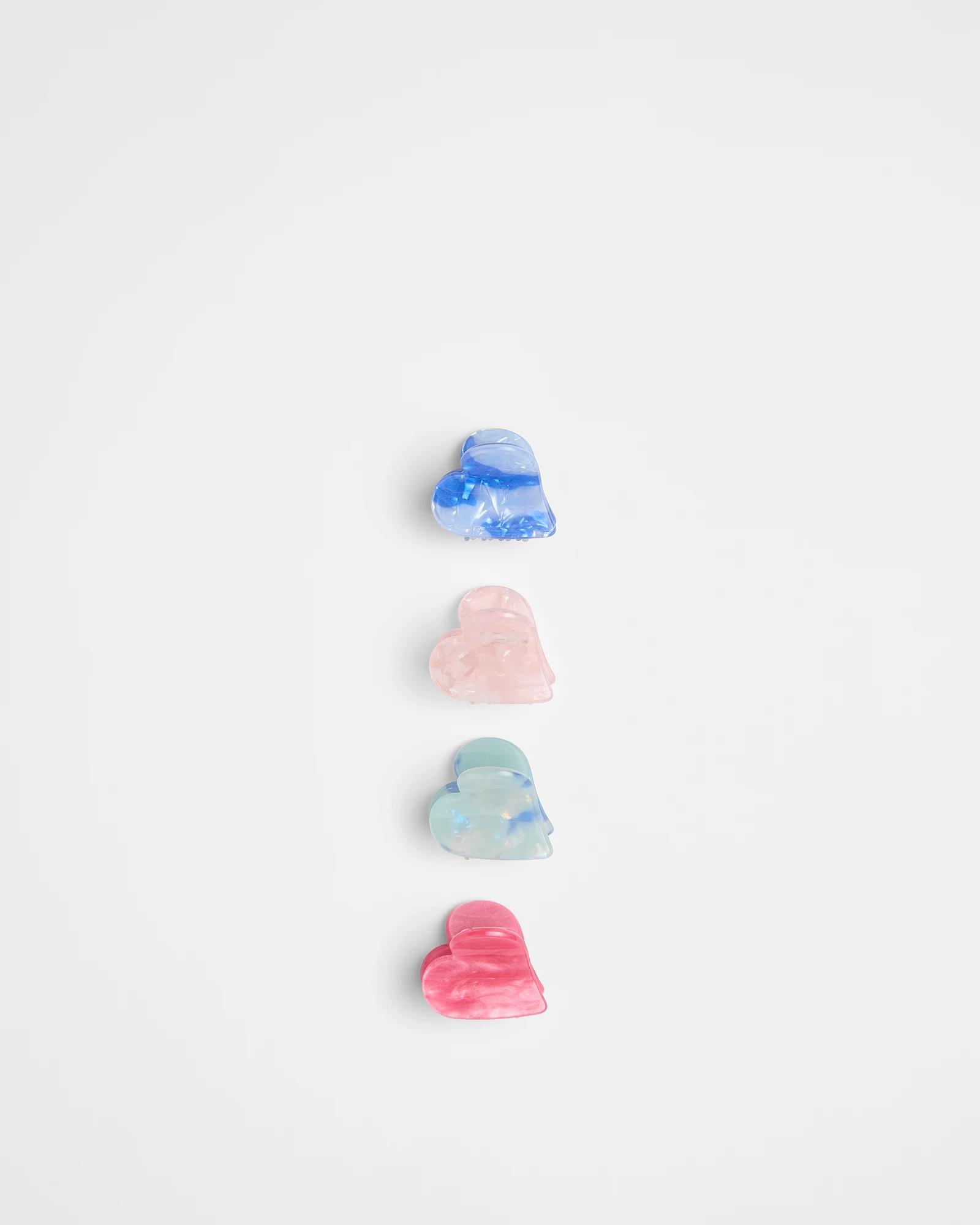 1 Target Kids 4 Pack Mini Heart Claw Clips MULTI, 1 of 1